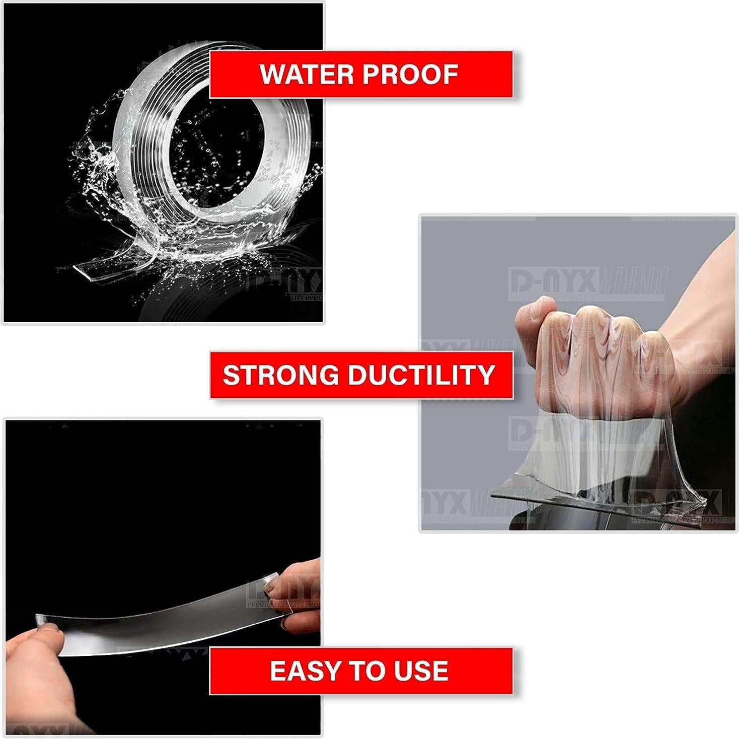 Cinta Adhesiva Doble Cara D-NYX 3 cm x 3 m Alta Resistencia