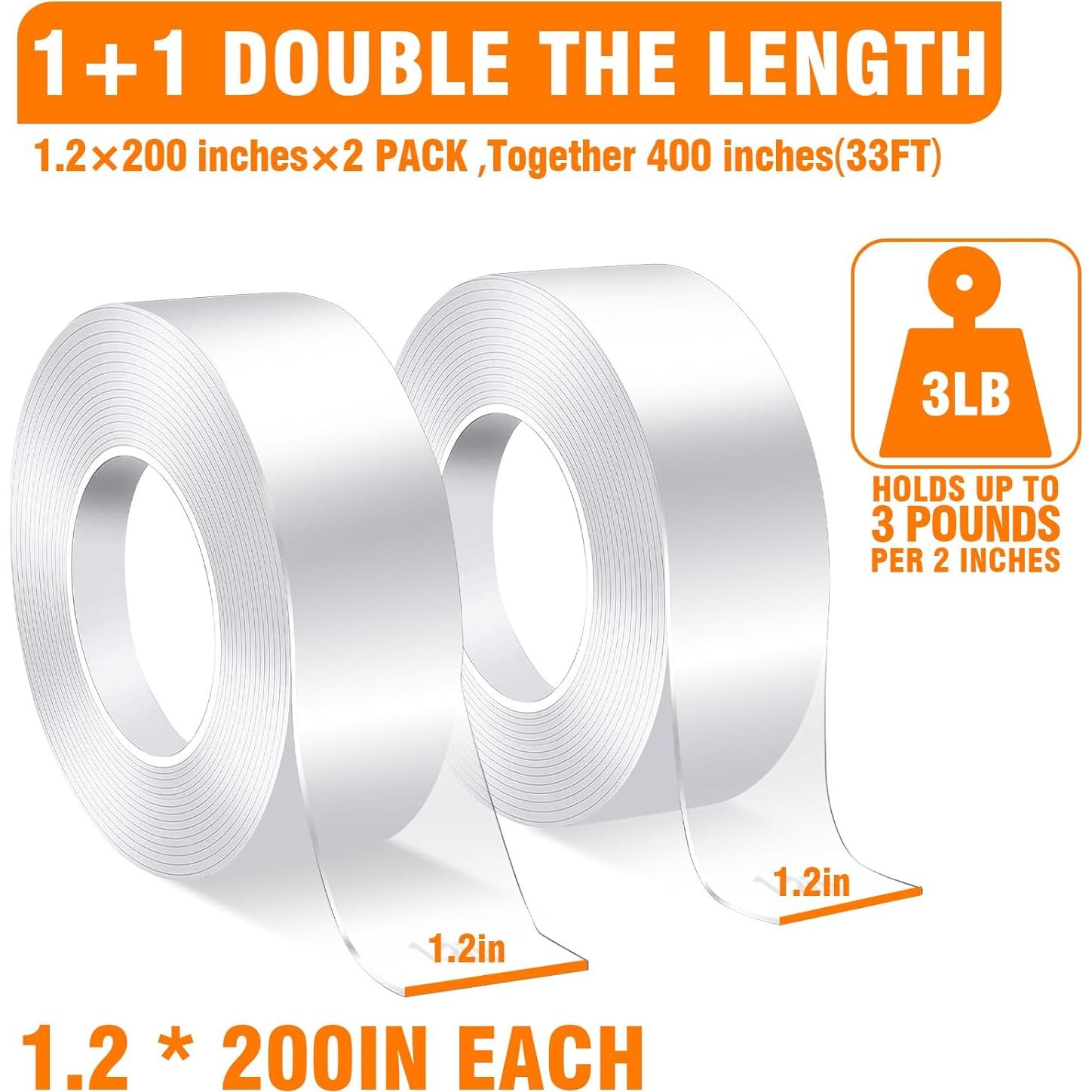 Cinta Doble Cara ANLOKE 2 Rollos 10 m Alta Resistencia