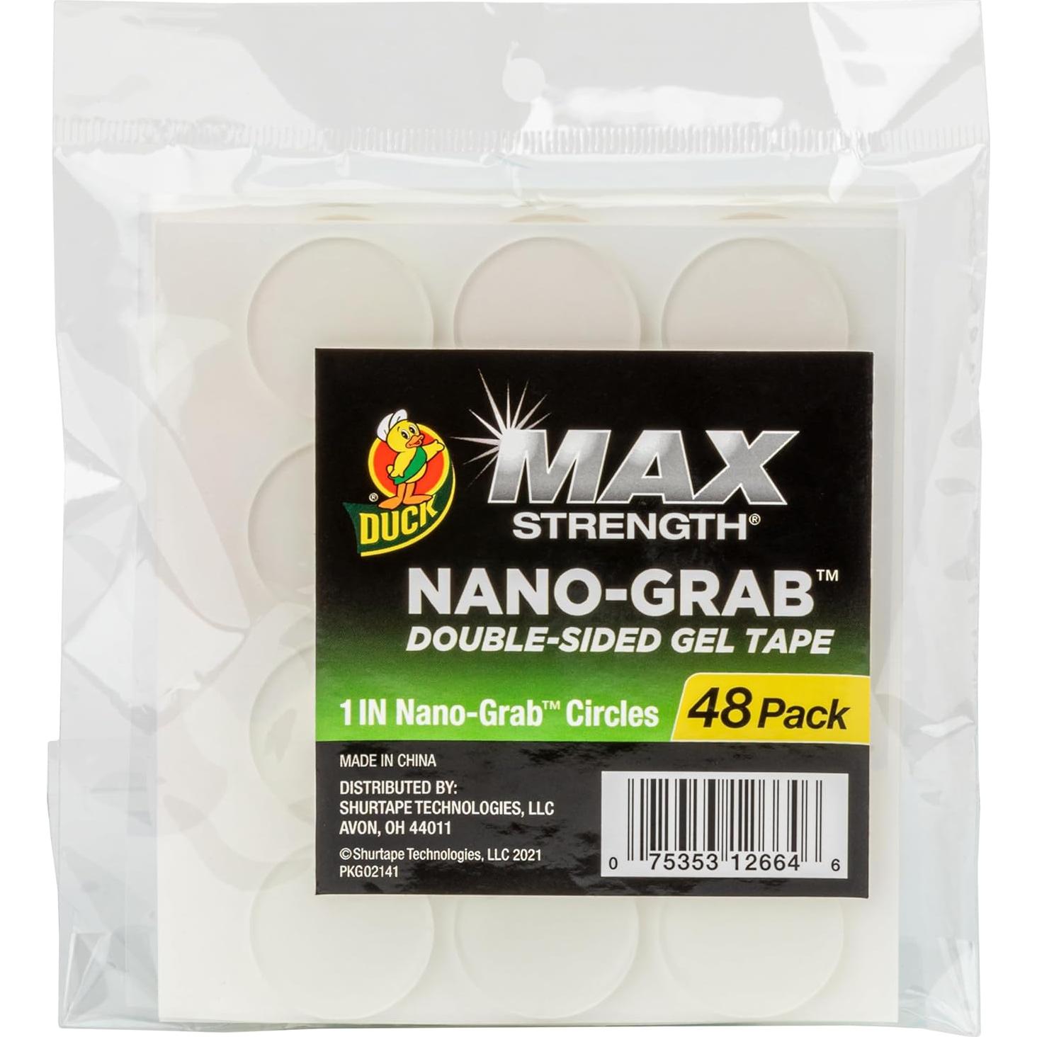 Cinta de Gel Doble Cara Duck Max 1" Círculos Transparente 48 Unidades