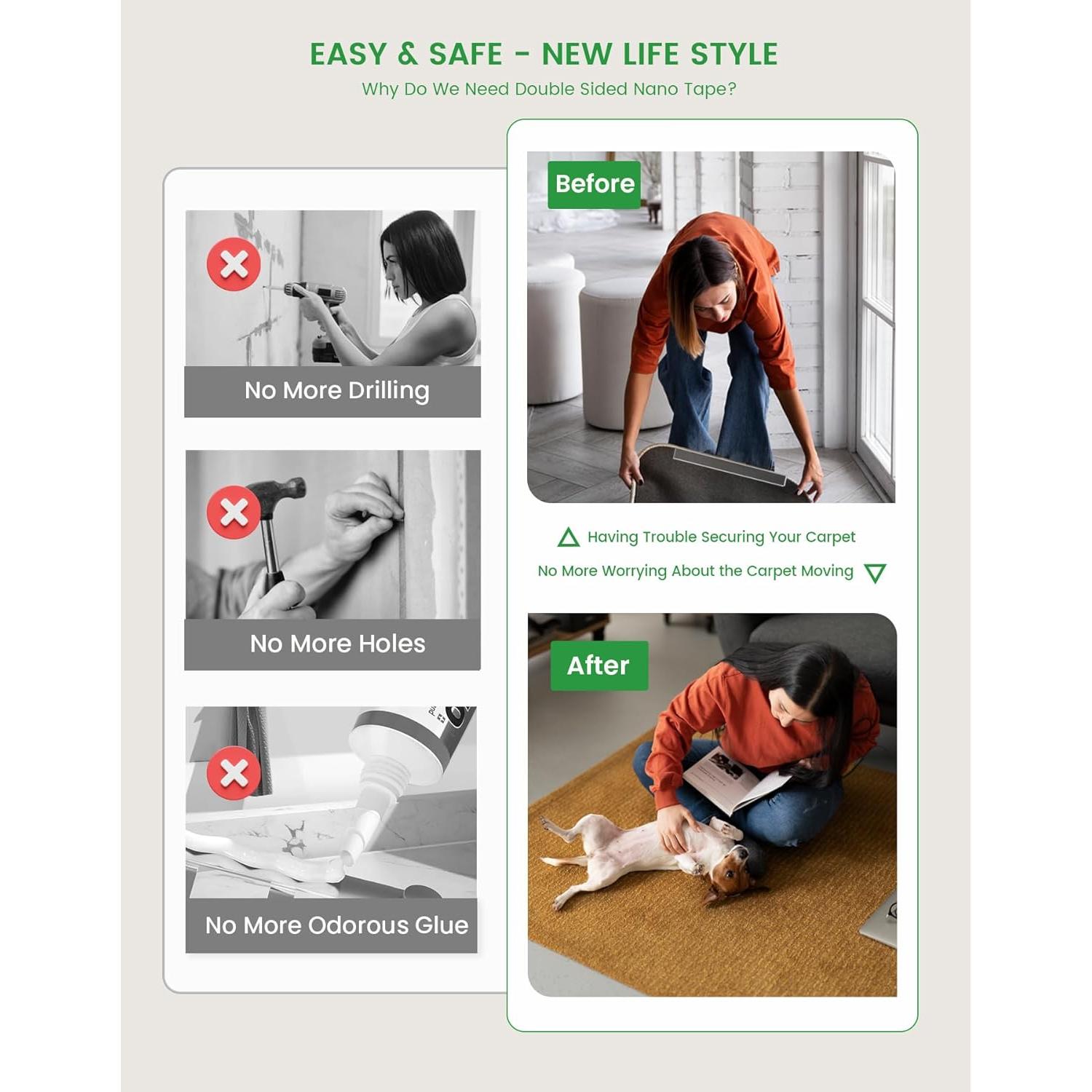 Cinta Doble Cara Nano PAGFAER 5m x 3cm, Alta Resistencia