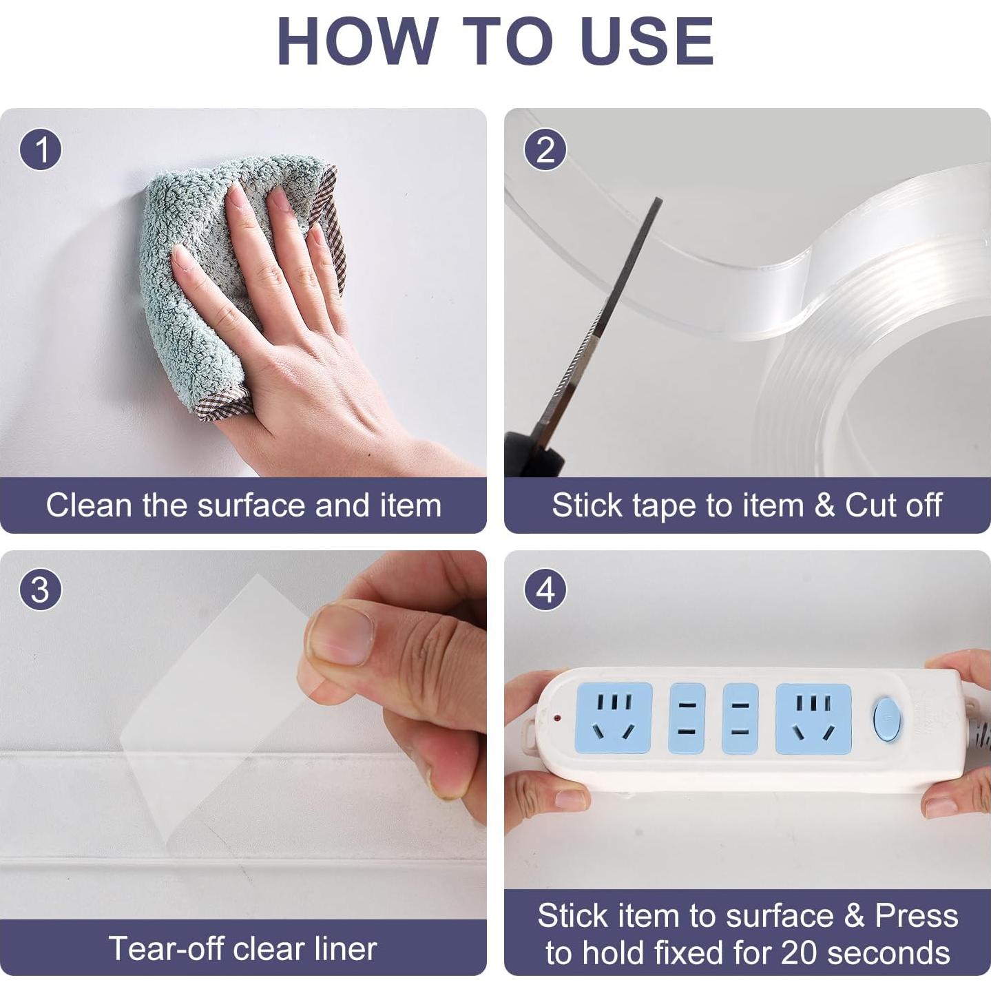 Cinta Doble Cara Nano Kwtpsg 300CM Alta Resistencia Transparente