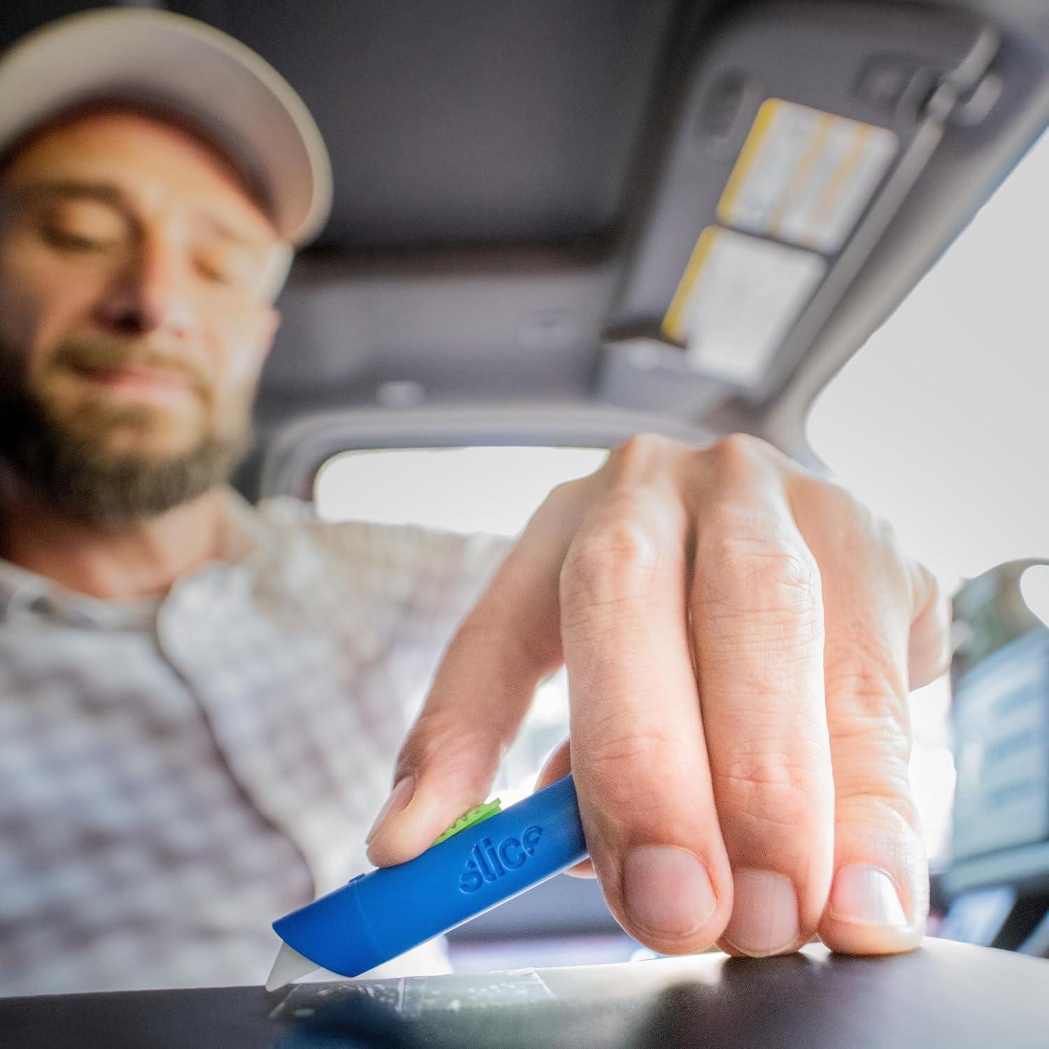 Cortador Mini Slice Azul | Cuchillo de Llavero Retráctil