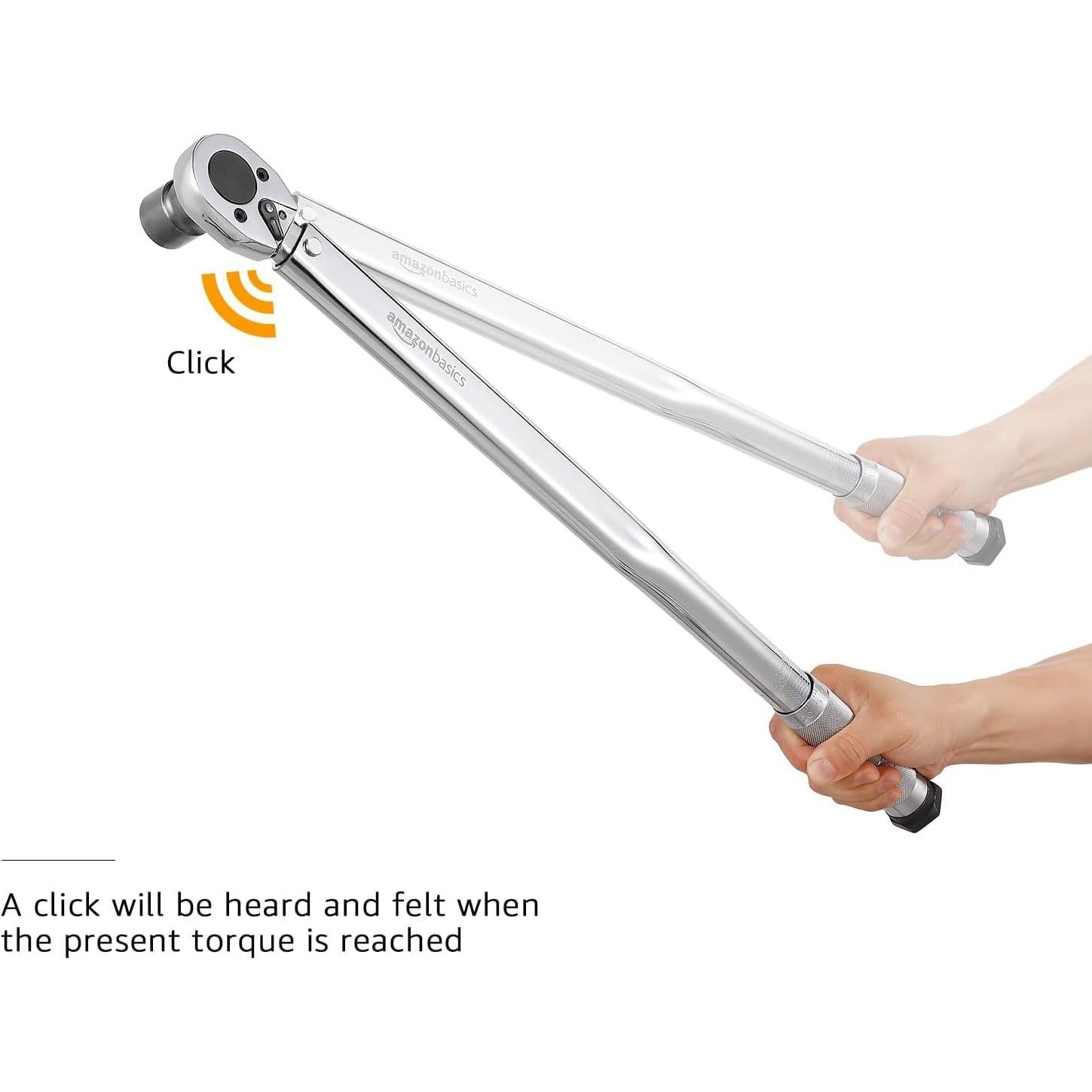Llave de Torque de Click Amazon Basics 1/2" 33.9-338.9 Nm