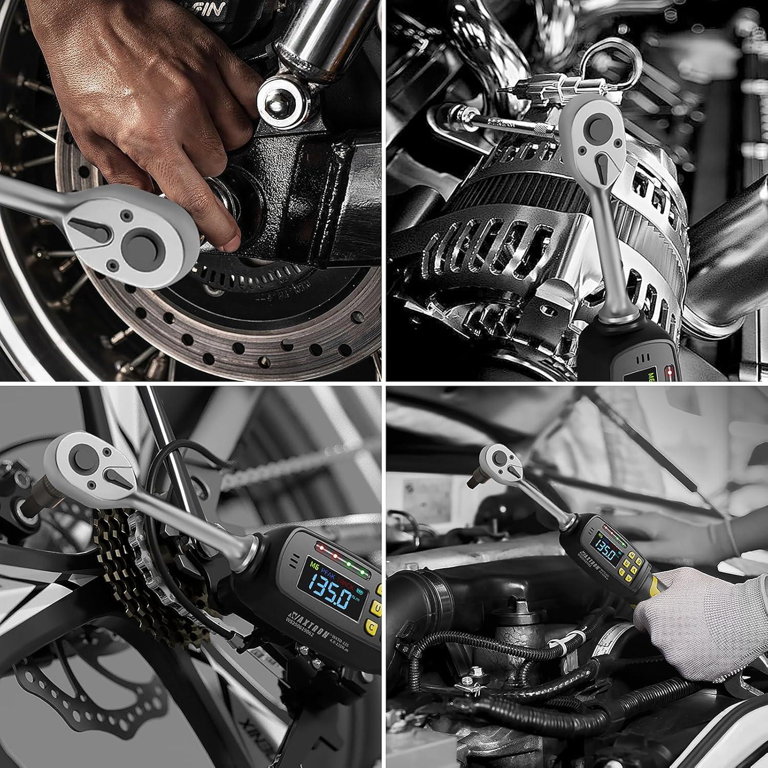 Llave de Torque Digital WAXTRON 1/2" 4-135 Nm Precisión ±2%