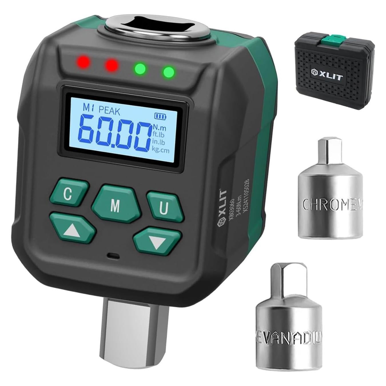 Adaptador de Par Digital XLIT 1/2" 3-60 Nm con Buzzer LED