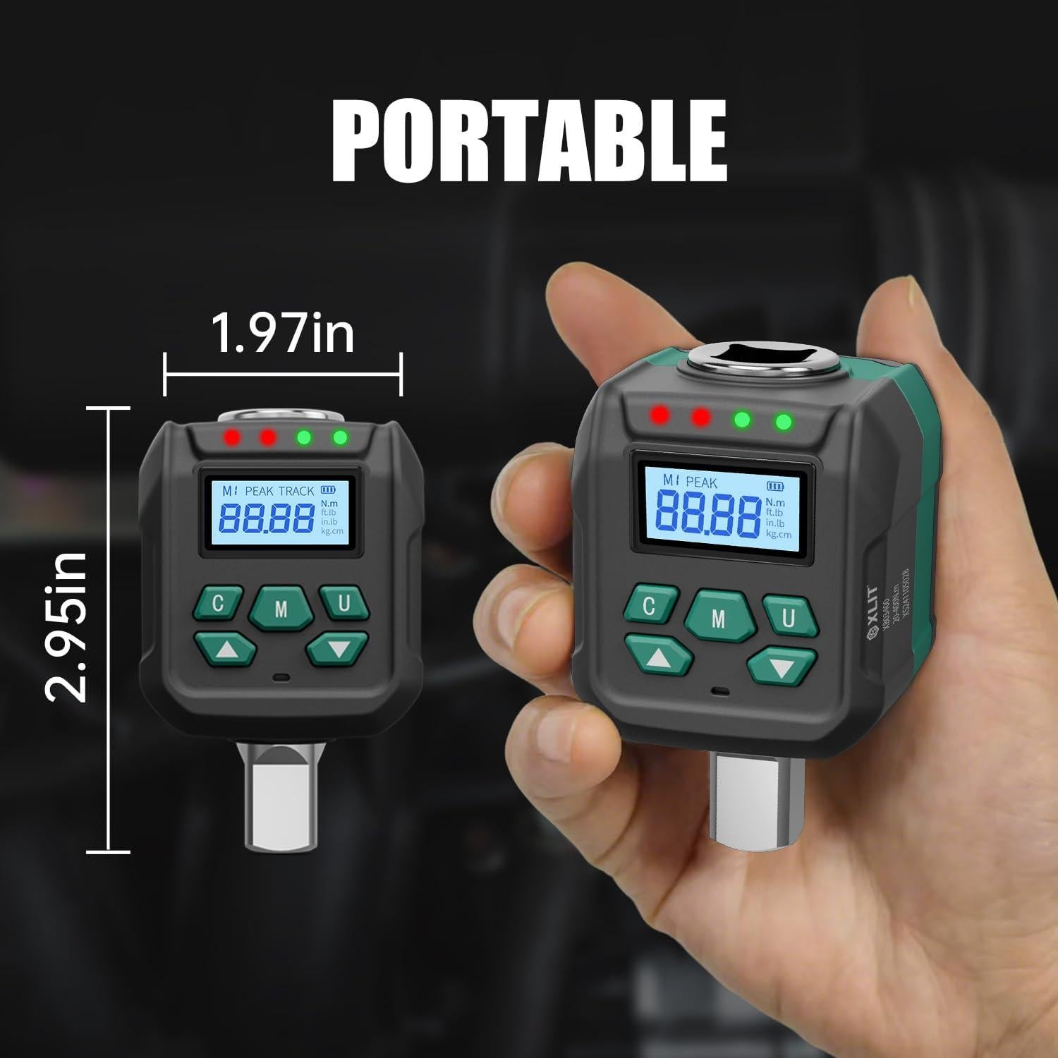 Adaptador de Par Digital XLIT 1/2" 3-60 Nm con Buzzer LED