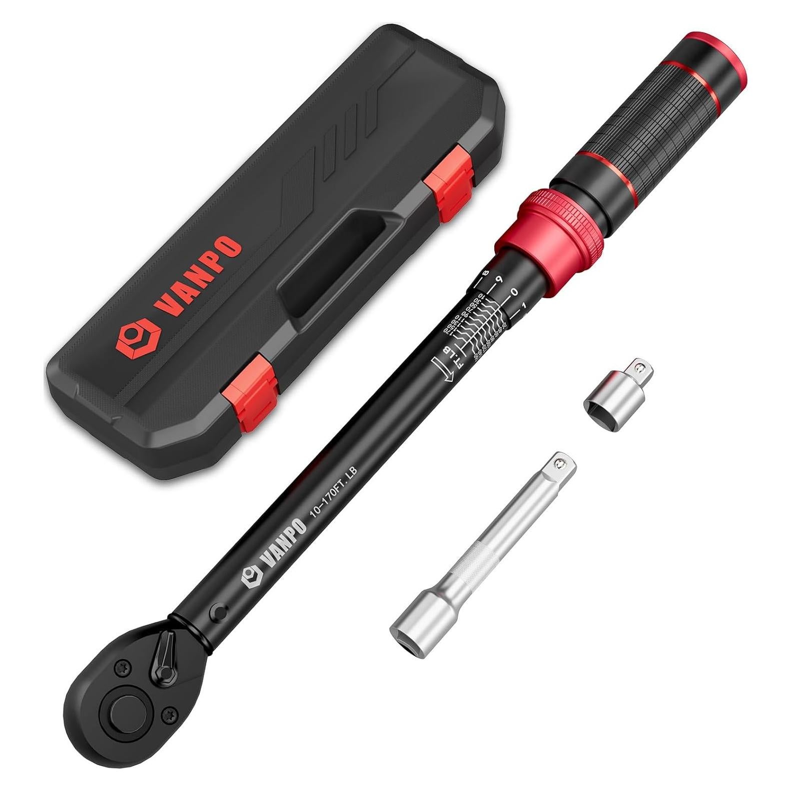 Llave de Torque 1/2" VANPO 10-170 Ft-Lb (13.6-230.5 Nm) Ajustable