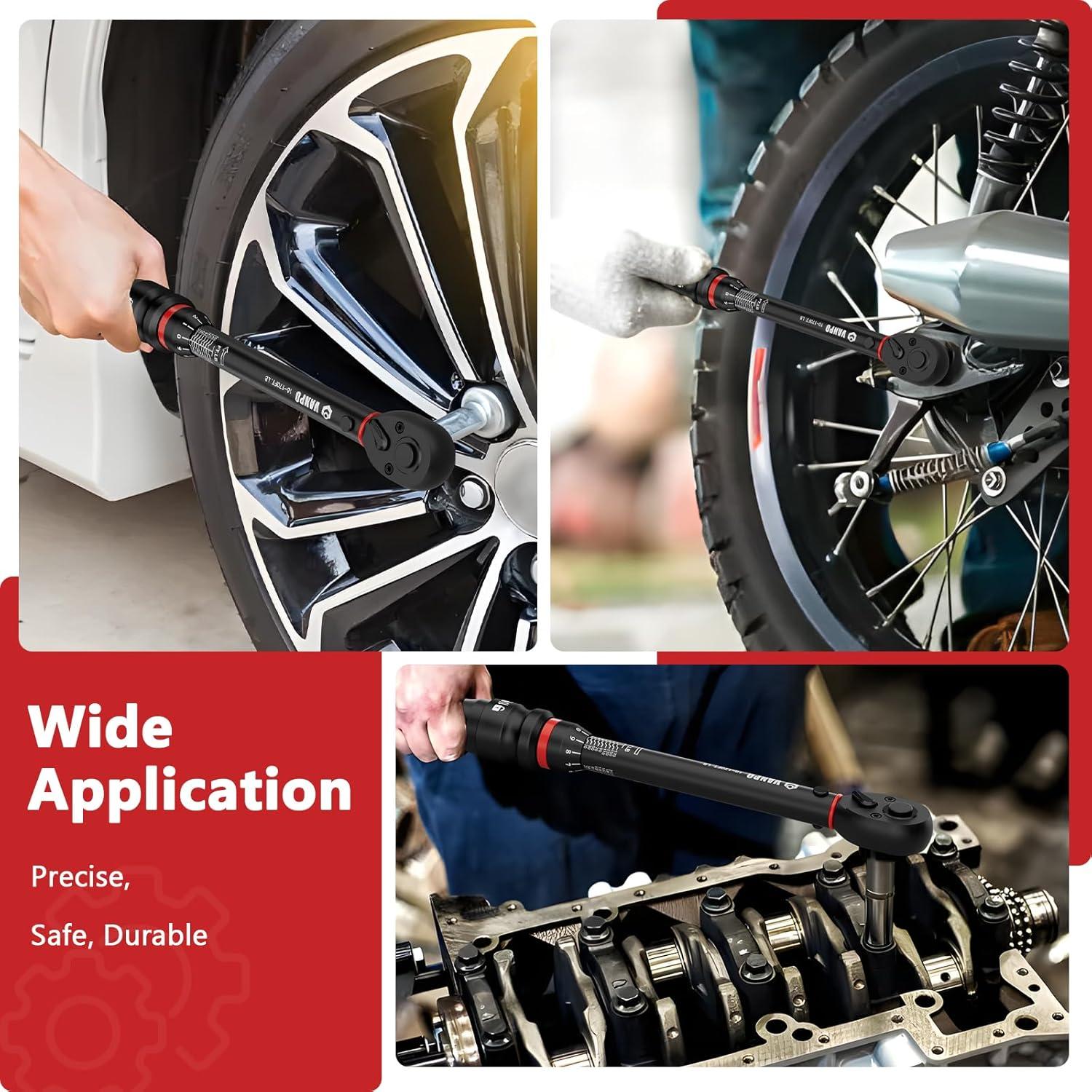 Llave de Torque 1/2" VANPO VP4-170, 13.6-230.5Nm, 72 Dientes