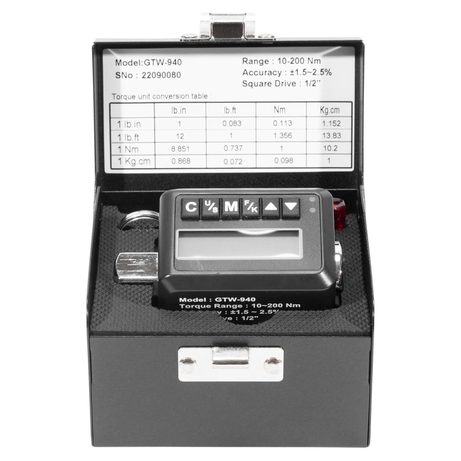 Adaptador Digital de Llave de Torque M7 GTW-940 0.48kg
