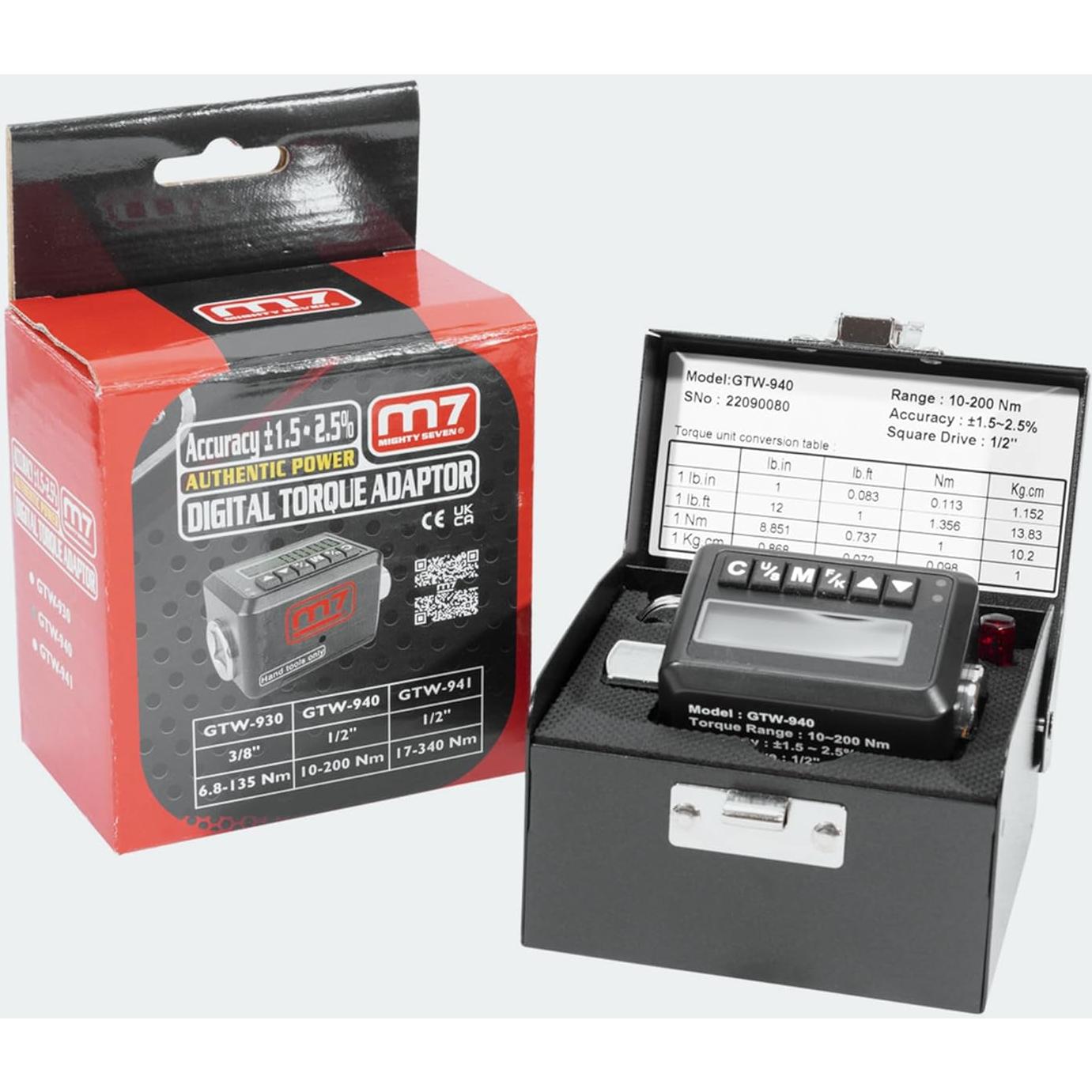 Adaptador Digital de Llave de Torque M7 GTW-940 0.48kg