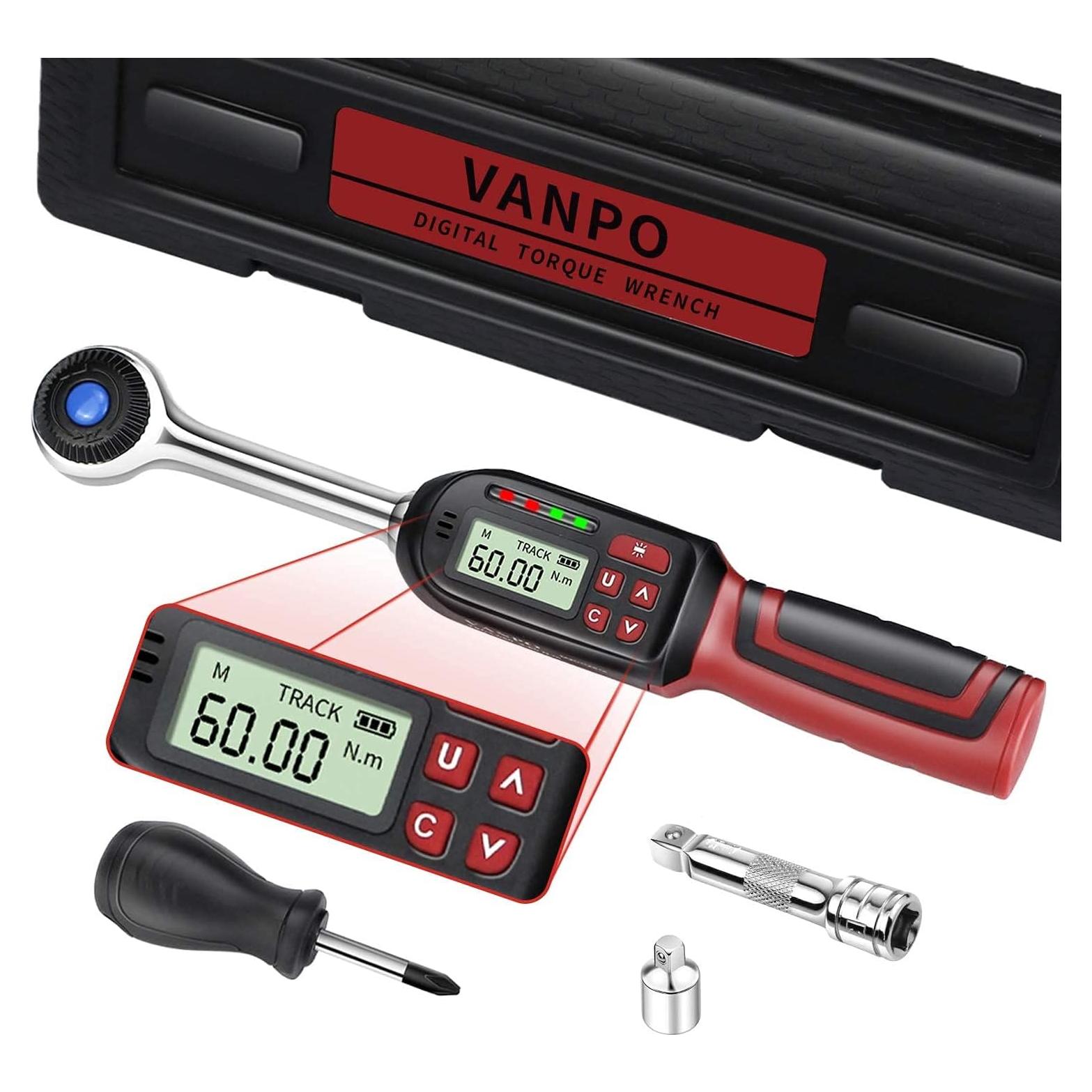 Llave de Torque Digital VANPO 3/8" 3-60 Nm Precisión ±2%