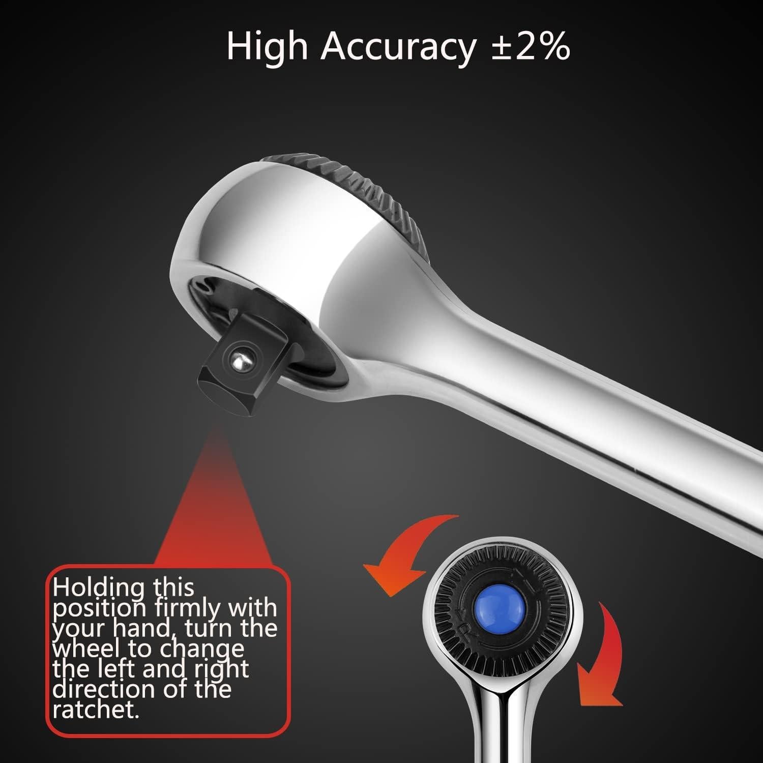 Llave de Torque Digital VANPO 3/8" 3-60 Nm Precisión ±2%