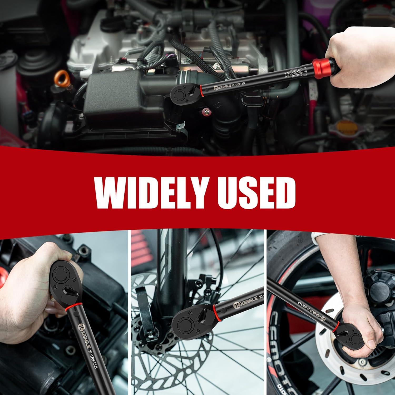 Llave de Torque Click XEIMILE 1/2" 10-170 Ft-Lb (13.6-230.5Nm)