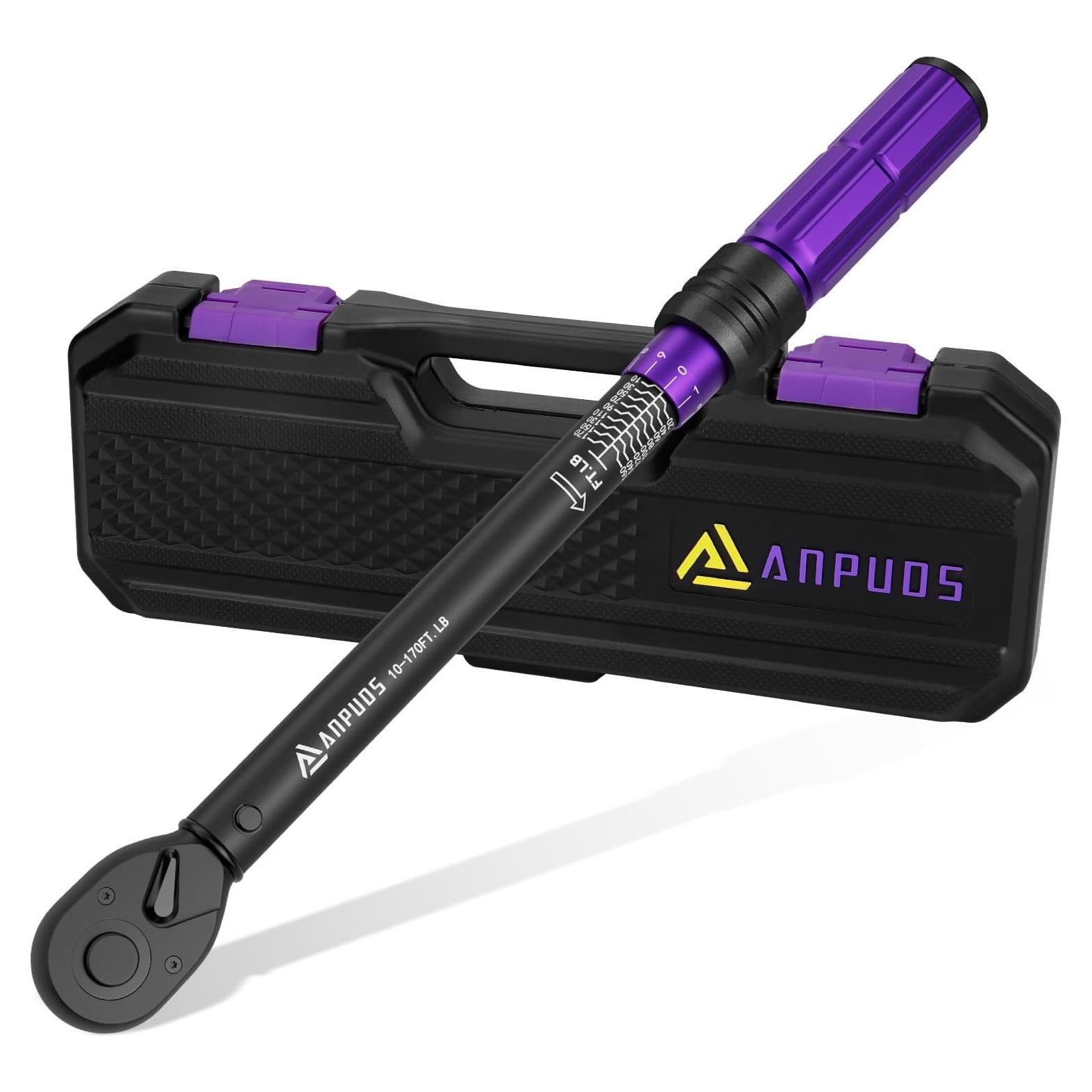 Llave de Torque ANPUDS 1/2" Ajustable 10-170 Ft-Lb (13.6-230.5 Nm)