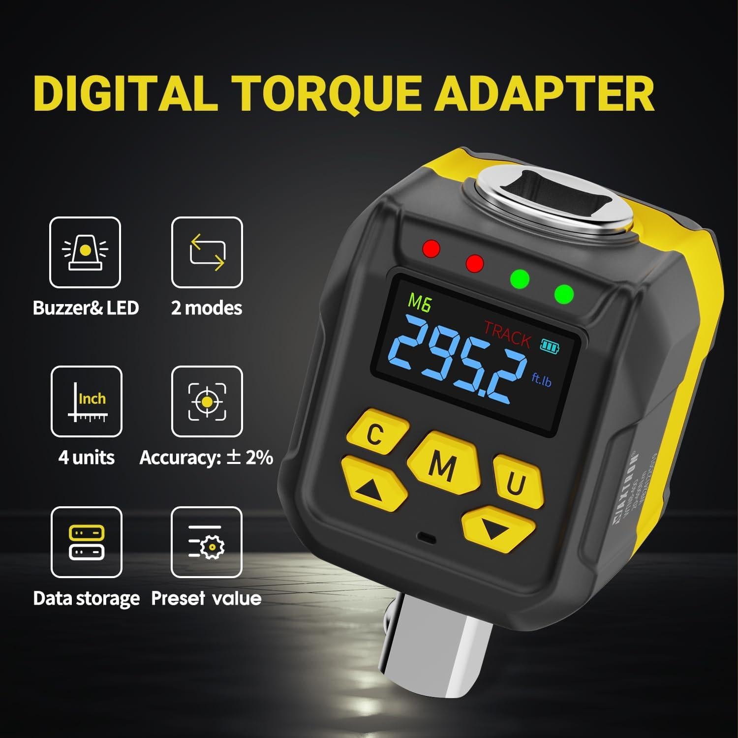 Llave de Torque Digital WAXTRON 1/2" 20-400 Nm Pantalla LCD