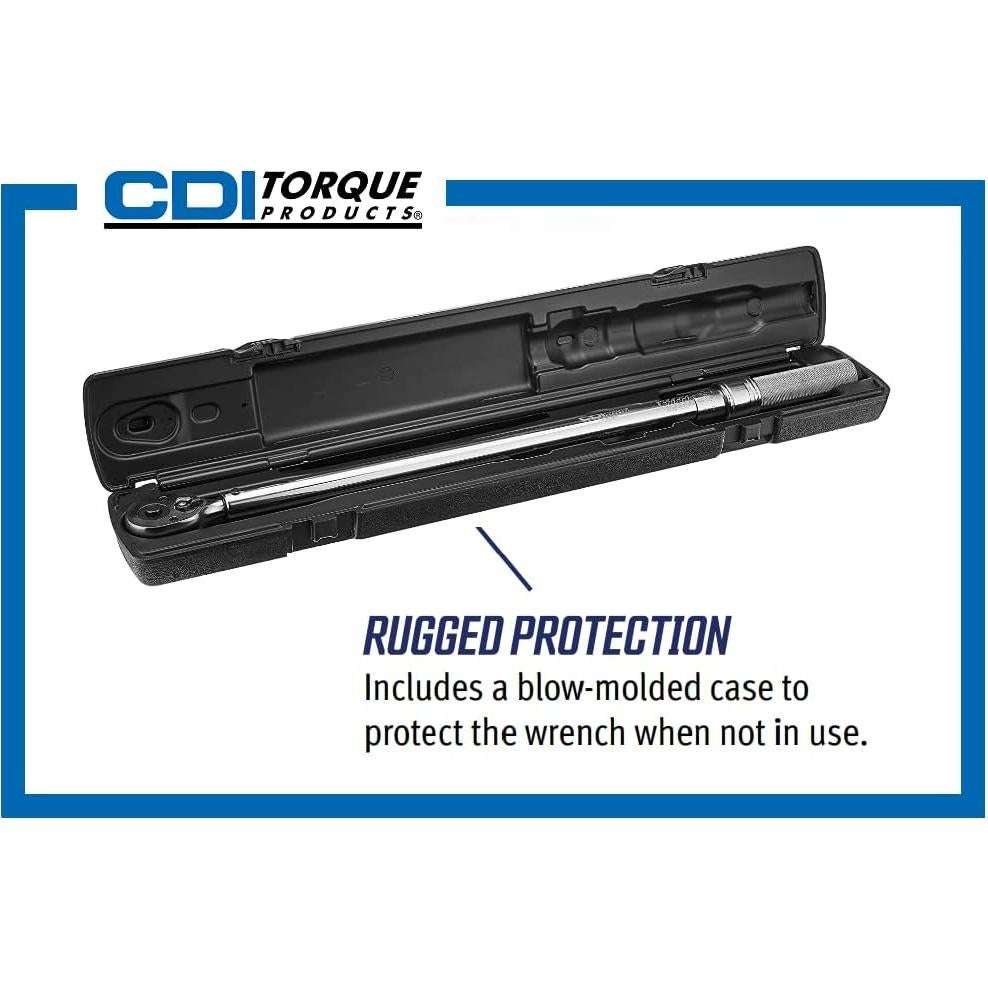 Llave de Torque Ajustable CDI 1/2" 30-250 Pies Libras 47-332 Nm