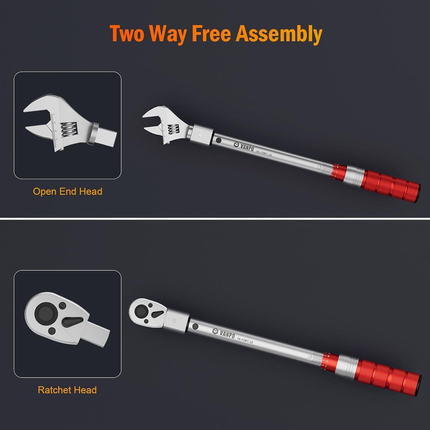 Llave de Torque Ajustable VANPO 1/2" 13.6-230.5 Nm