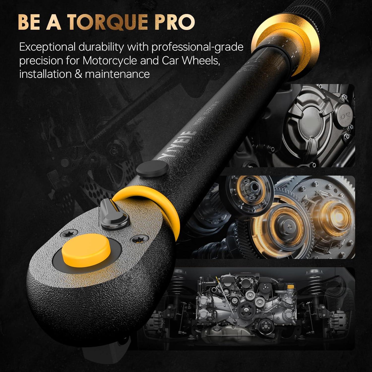 Llave de Torque 1/2 Pulgada YIYEIE 10-160 FT.LB (10-227 Nm)