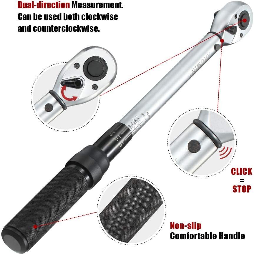 Llave de Torque de Click ARUCMIN 1/2" 10-150 lb-pie
