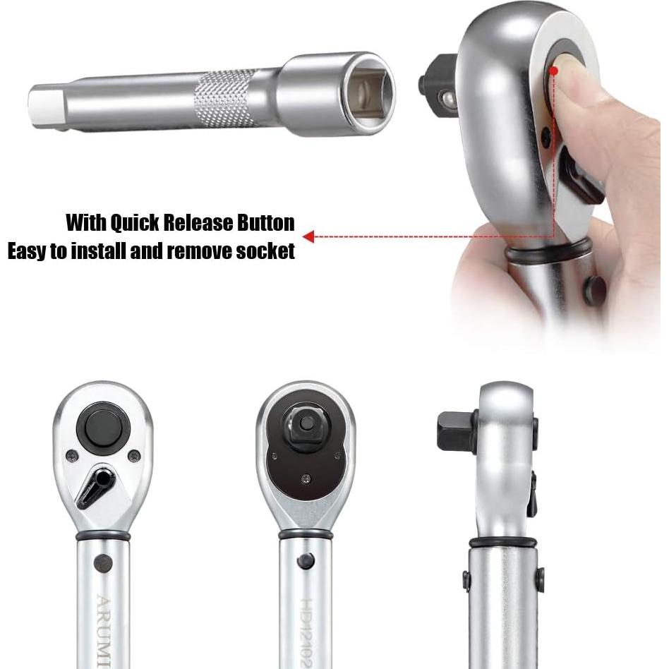 Llave de Torque de Click ARUCMIN 1/2" 10-150 lb-pie