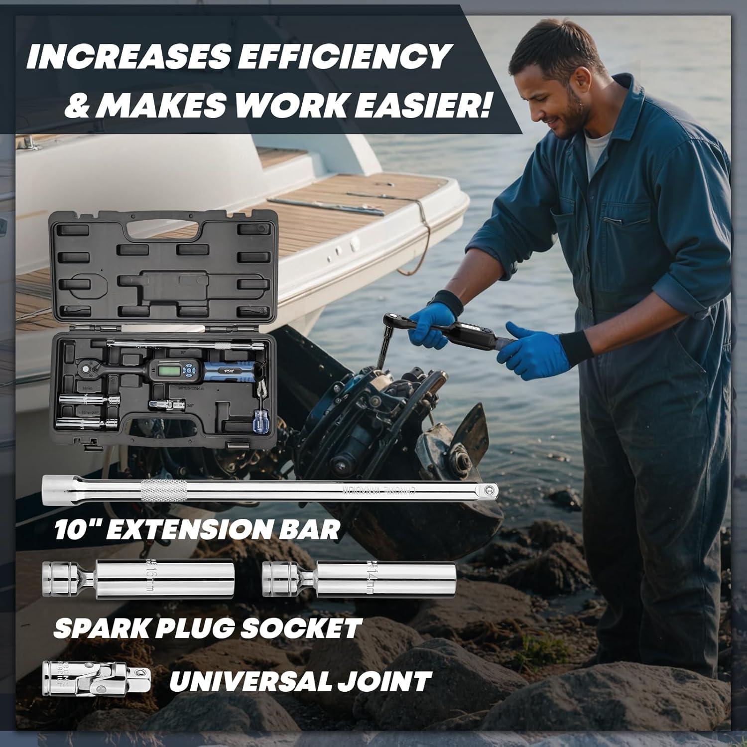 Llave de Torque Digital 3/8 VCAN ACTIVE 6.78-135.5 Nm