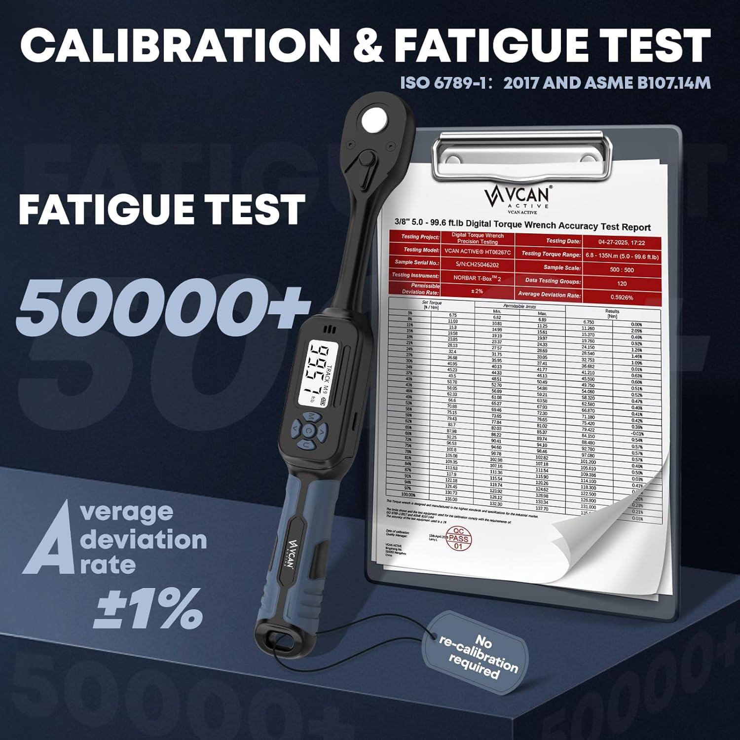 Llave de Torque Digital 3/8 VCAN ACTIVE 6.78-135.5 Nm