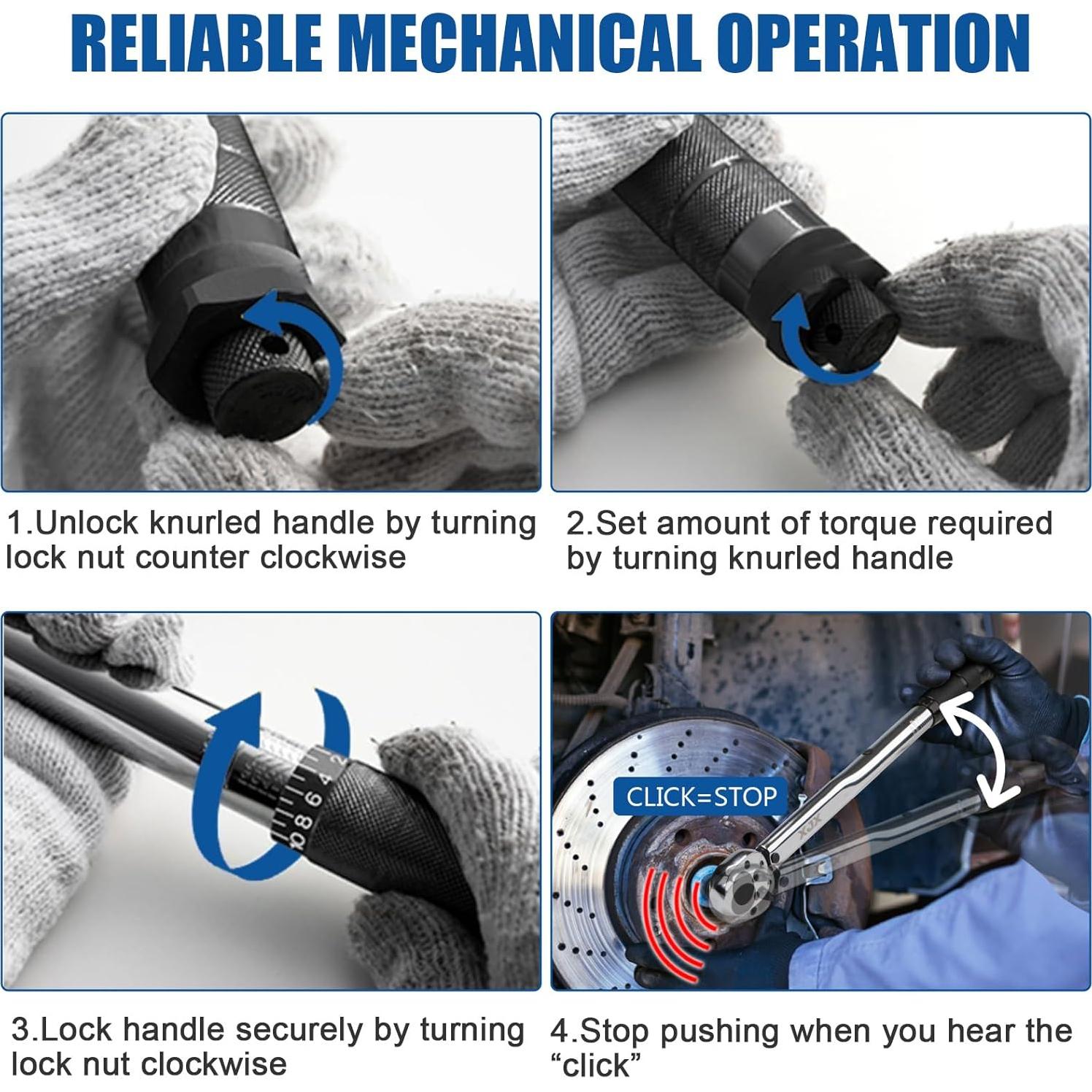 Llave de Torque XJX 1/2" 10-160 Pies-Libra (13.6-217.1Nm)