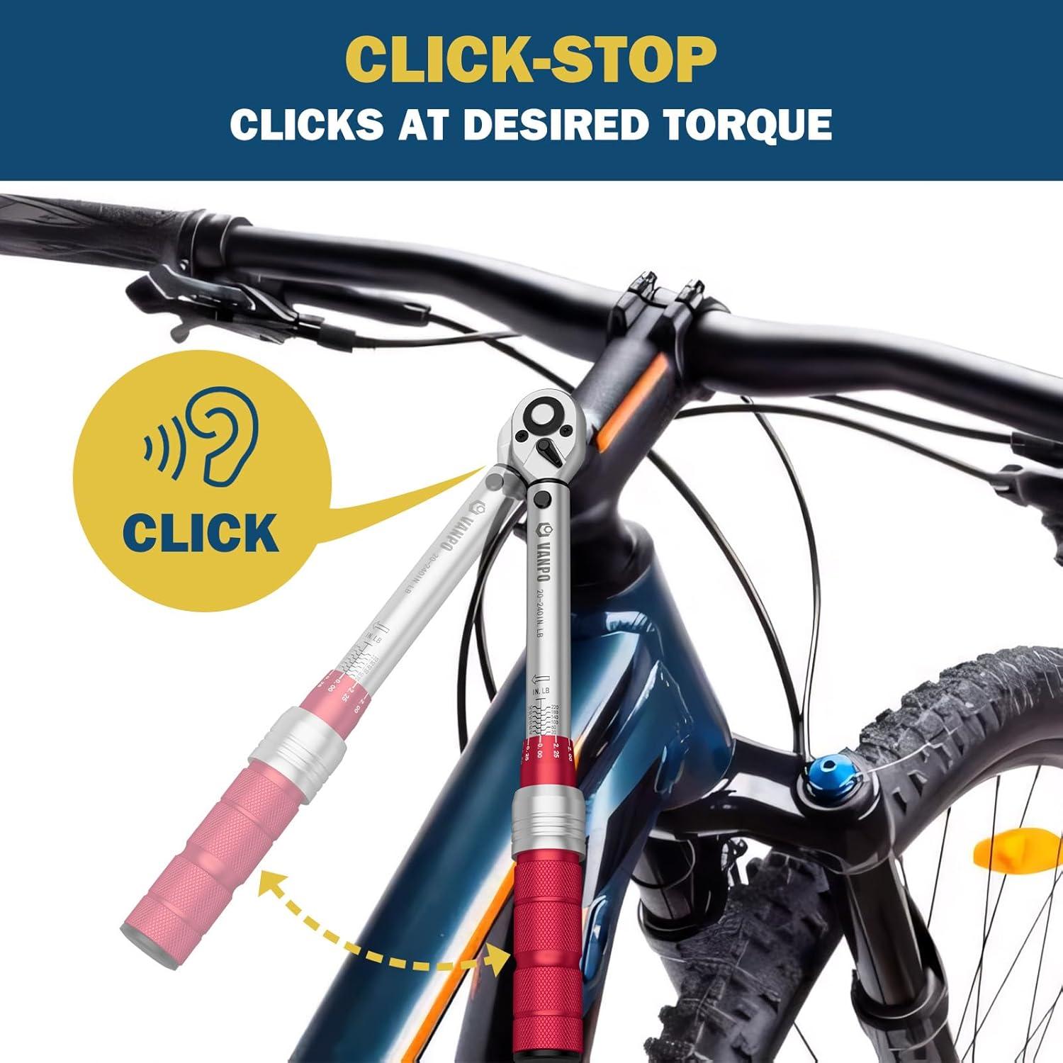 Juego de 3 Llaves de Torque VANPO 1/4 3/8 1/2 Pulgadas 2.26-216.05 Nm