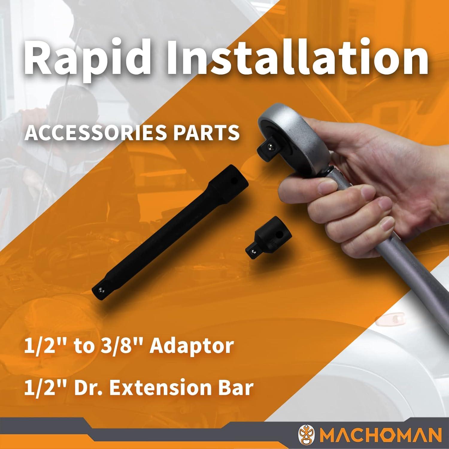 Juego de Llave de Torque Mecánica MACHOMAN TQW403 13.6-203.4 Nm