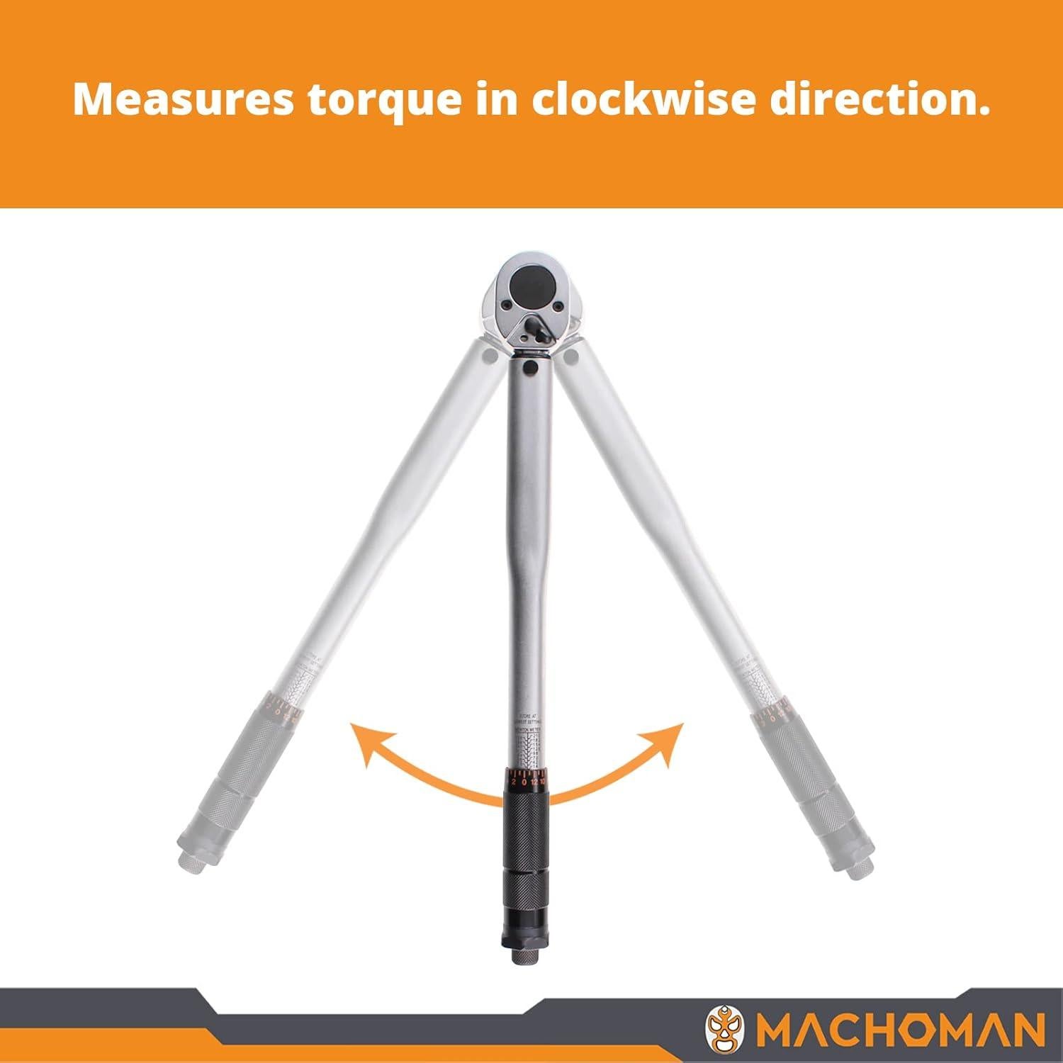 Juego de Llave de Torque Mecánica MACHOMAN TQW403 13.6-203.4 Nm