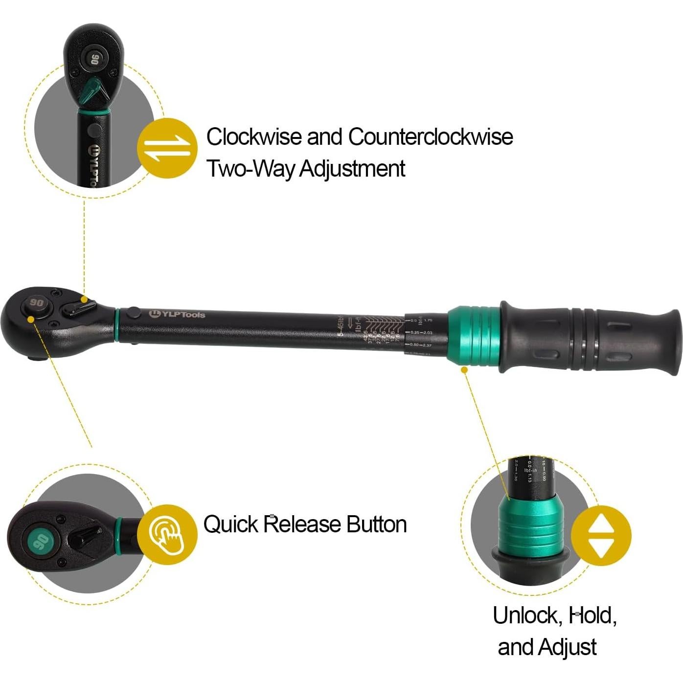 Llave de Torque 1/2" YLP Tools 10-250 ft-lb (13.6-339 Nm)