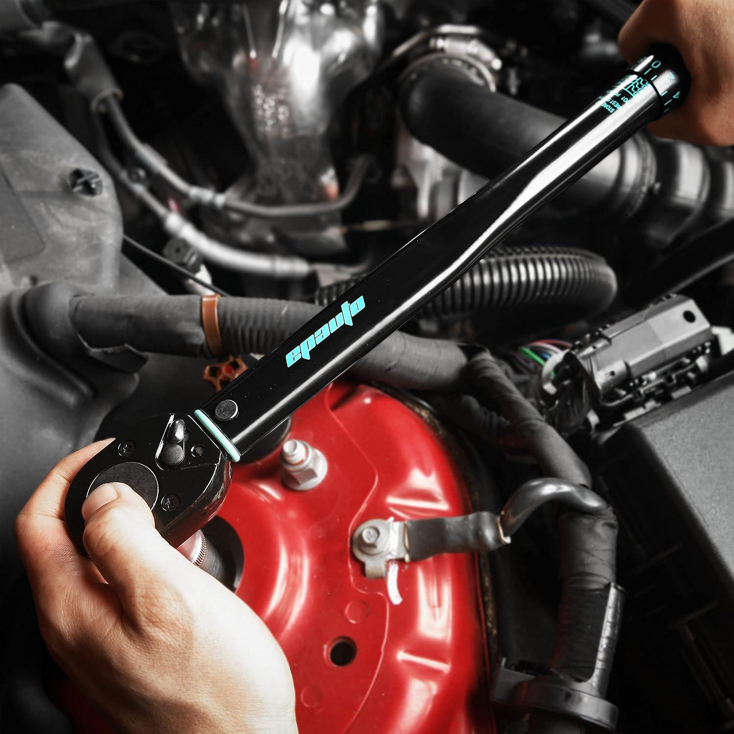 Llave de Torque Mecánica EPAuto 1/2" 13.6-203.5 N/m Negra