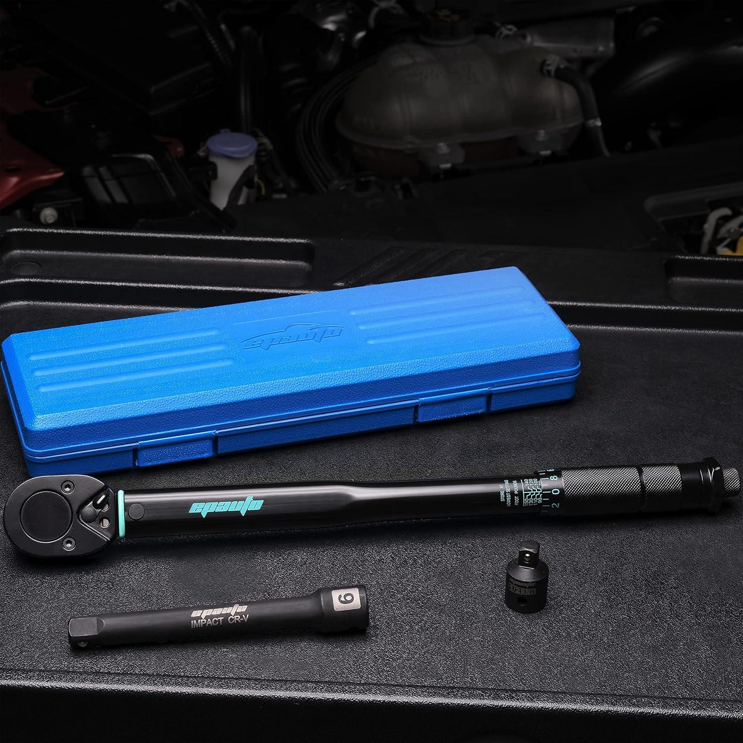 Llave de Torque Mecánica EPAuto 1/2" 13.6-203.5 N/m Negra