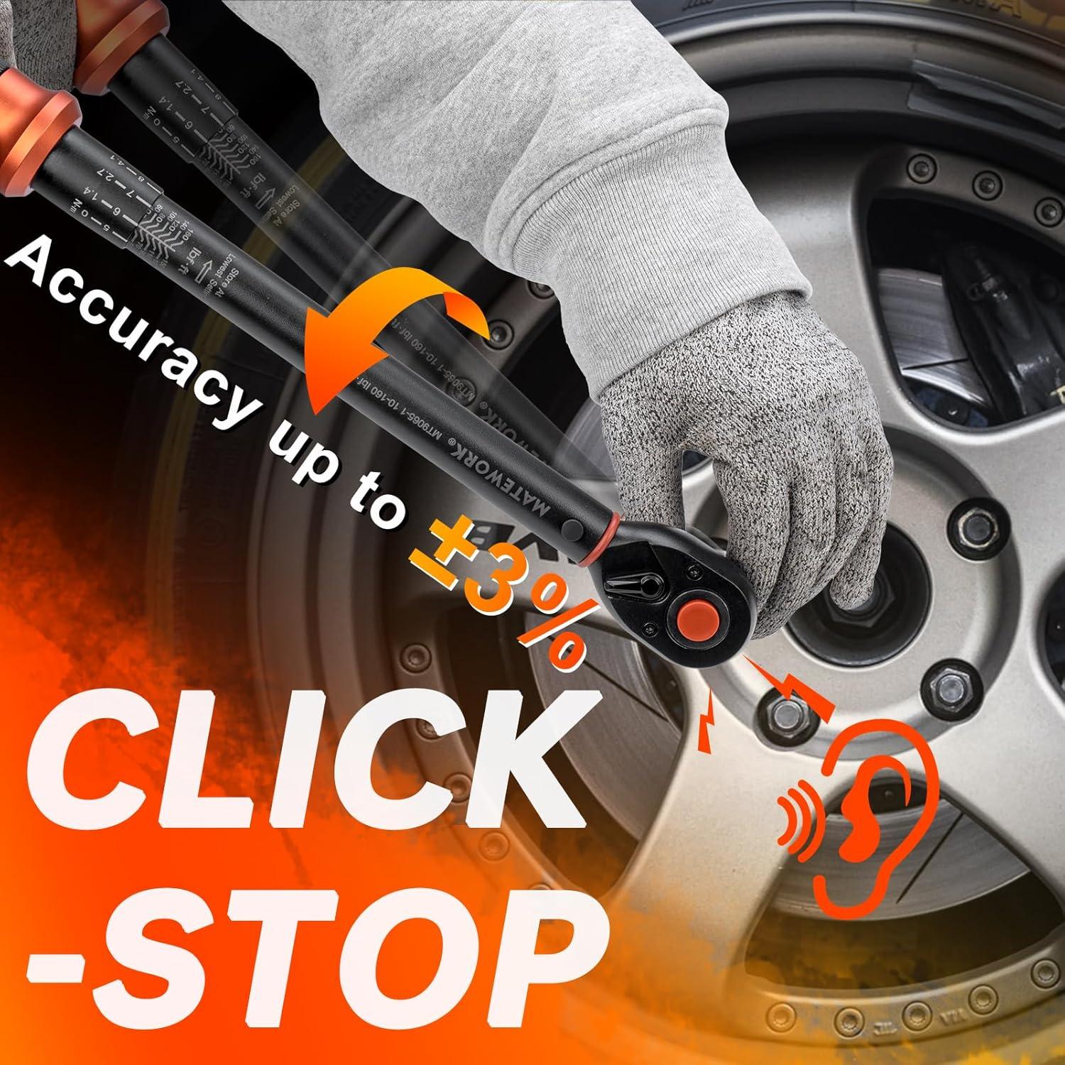 Juego de Llaves de Torque Matework 8PCS 10-243.8 Nm