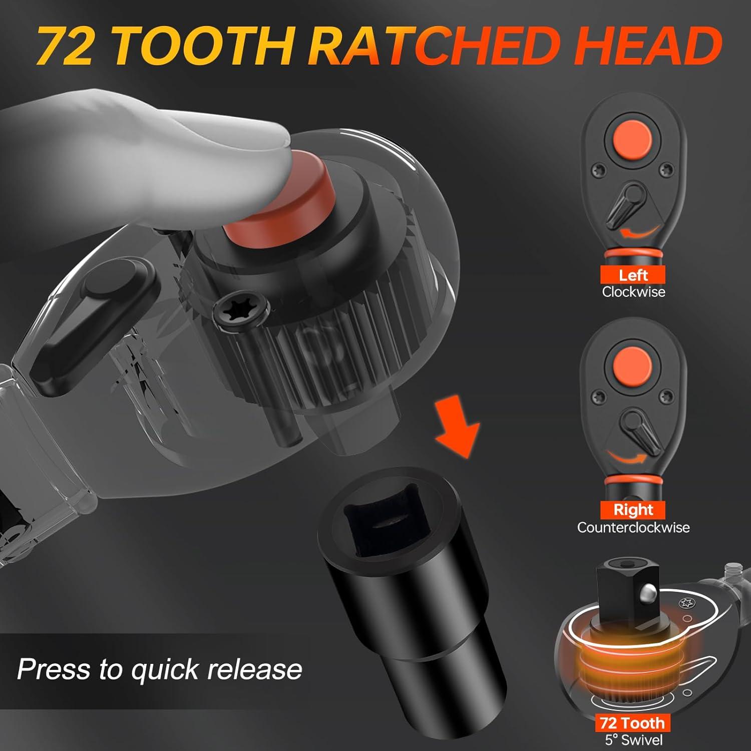 Juego de Llaves de Torque Matework 8PCS 10-243.8 Nm