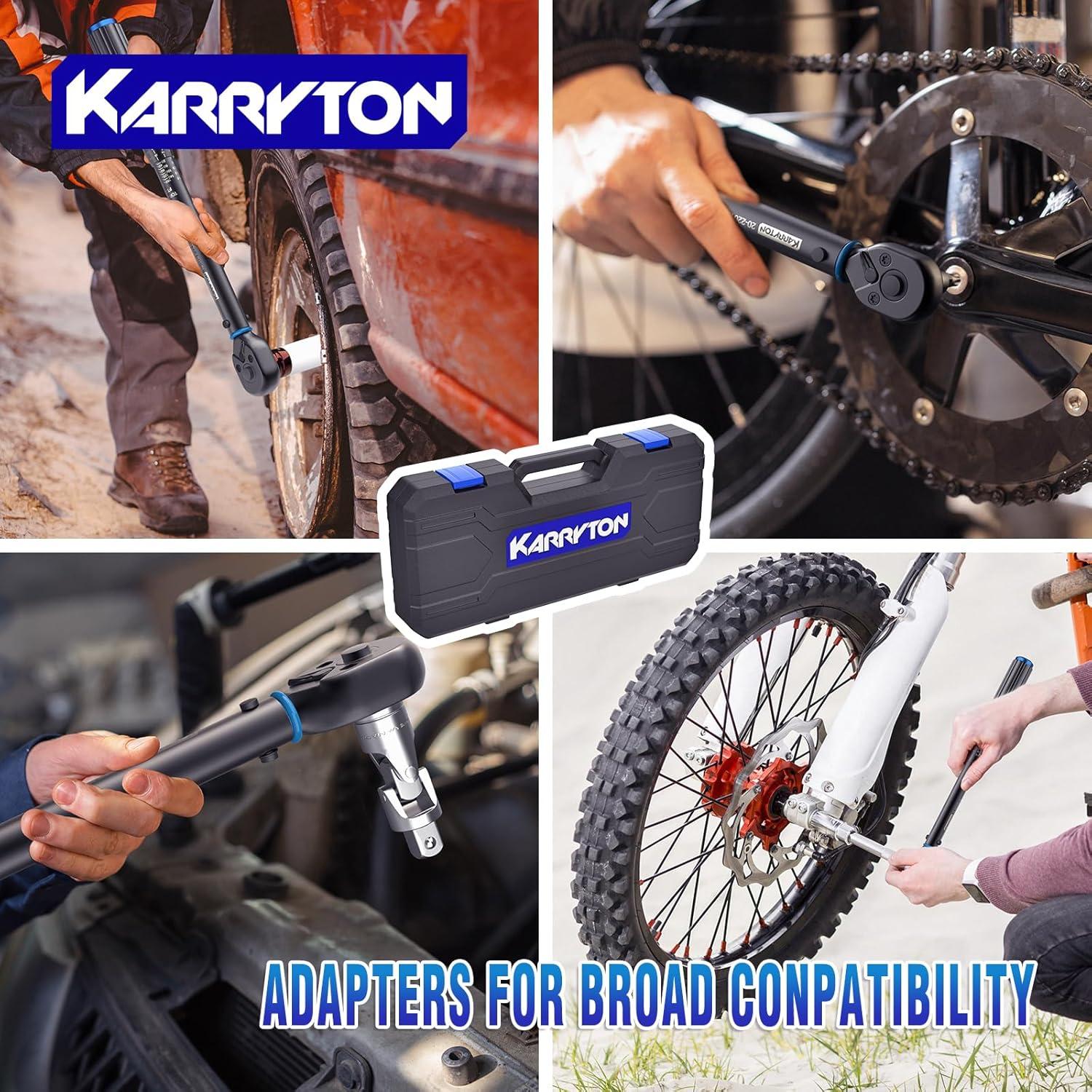 Juego de Llaves de Torque KARRYTON 35 Piezas 1/4 3/8 1/2"