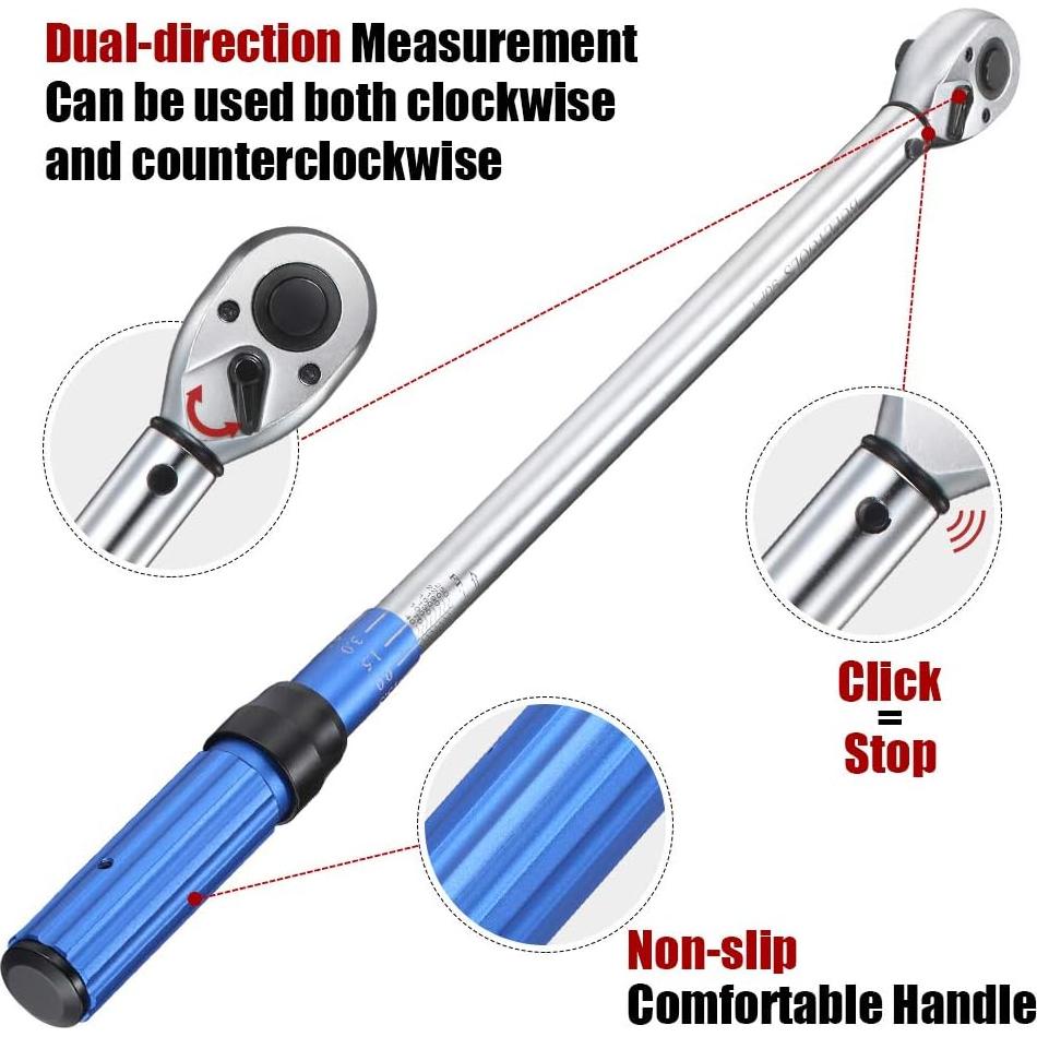 Juego de Llave de Torque BULLTOOLS 1/2" 25-250ft.lb/33.75-337.5Nm