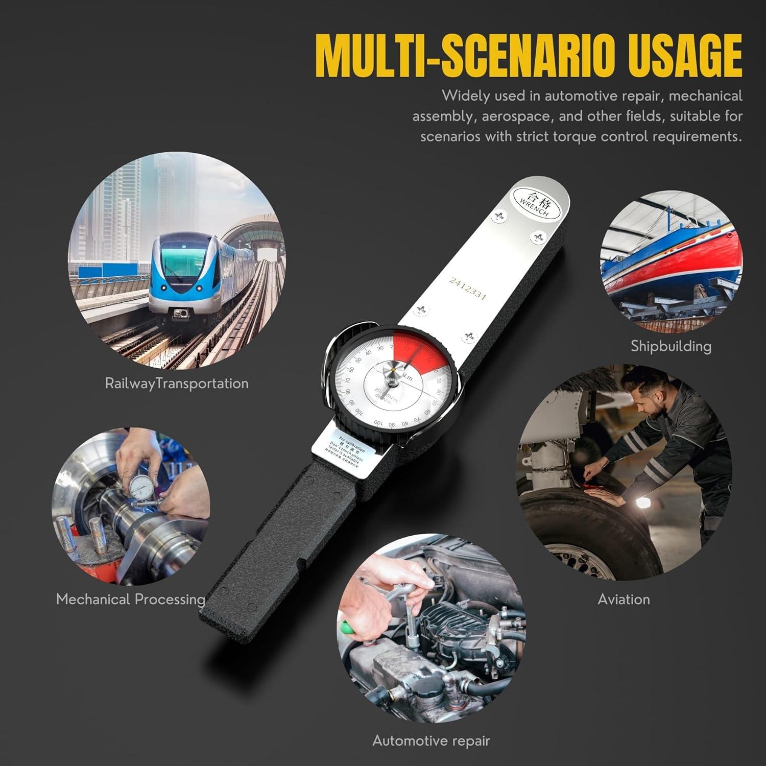 Llave de Torque Dial Genérico 0-100 N.m Precisión ±3%