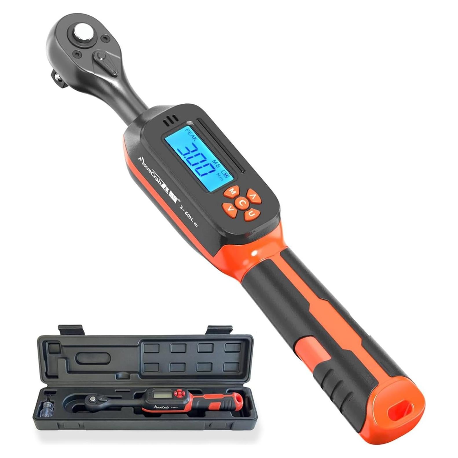 Llave de Torque Digital MOVECRAB 1/4" 1.5-30 N.m Naranja