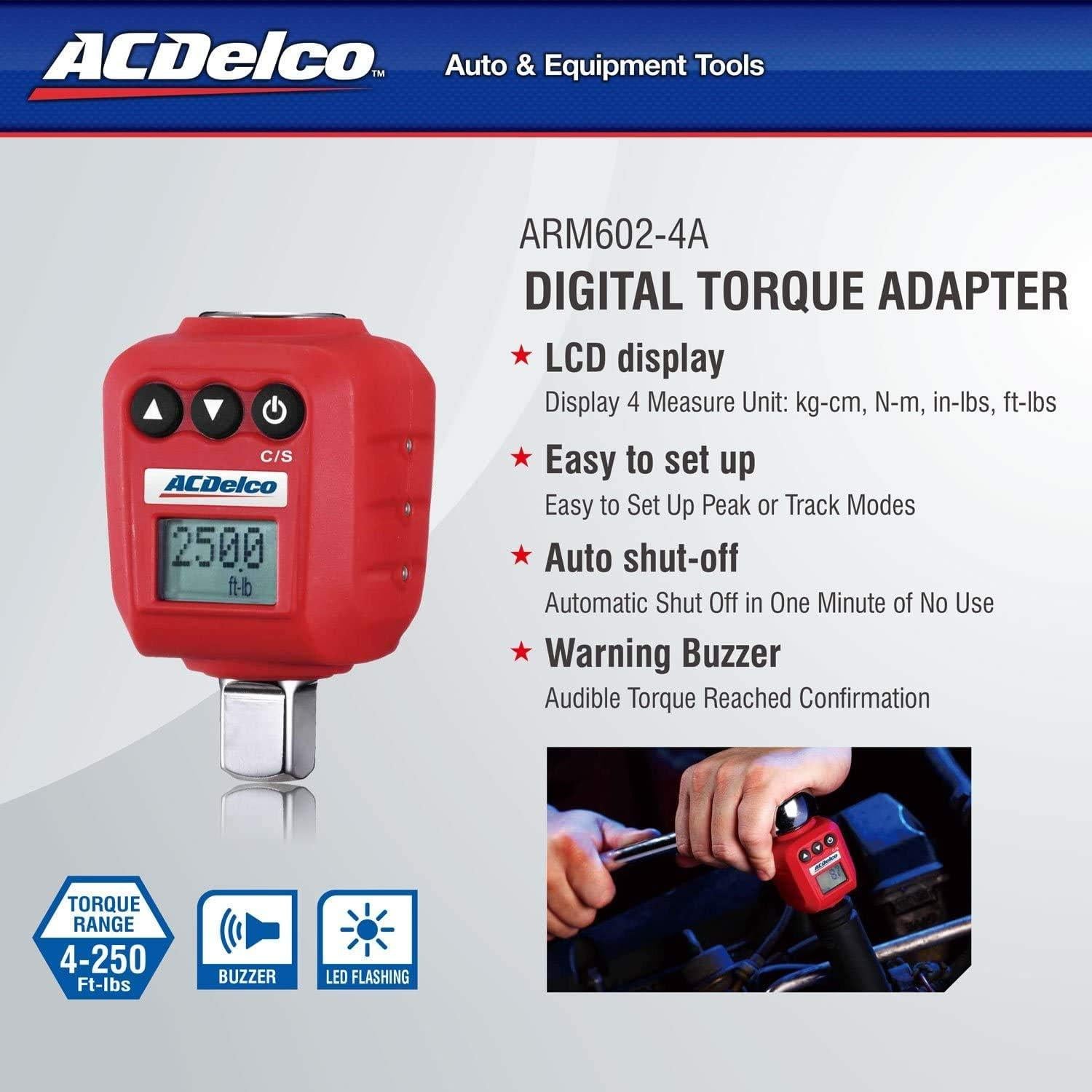 ACDelco Kit de Adaptador de Par Digital 3/8" y 1/2" ISO 6789