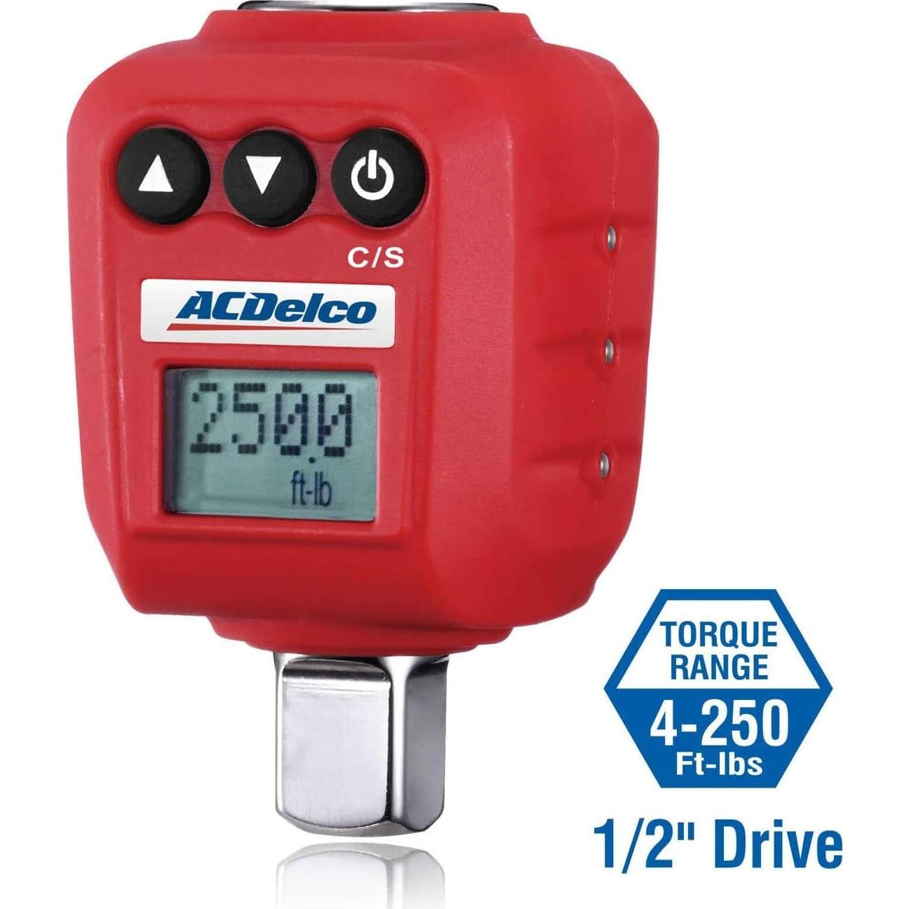 ACDelco Kit de Adaptador de Par Digital 3/8" y 1/2" ISO 6789