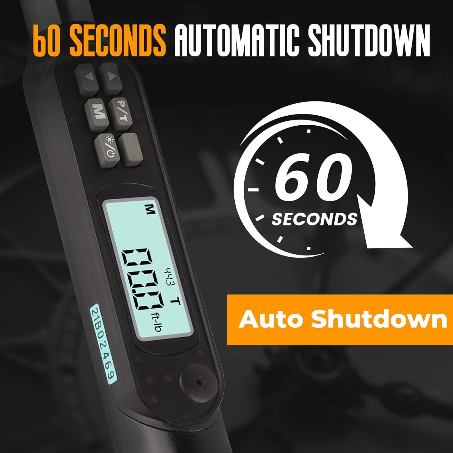 Llave de Torque Digital MULWARK 3/8" 3-60 Nm con Estuche