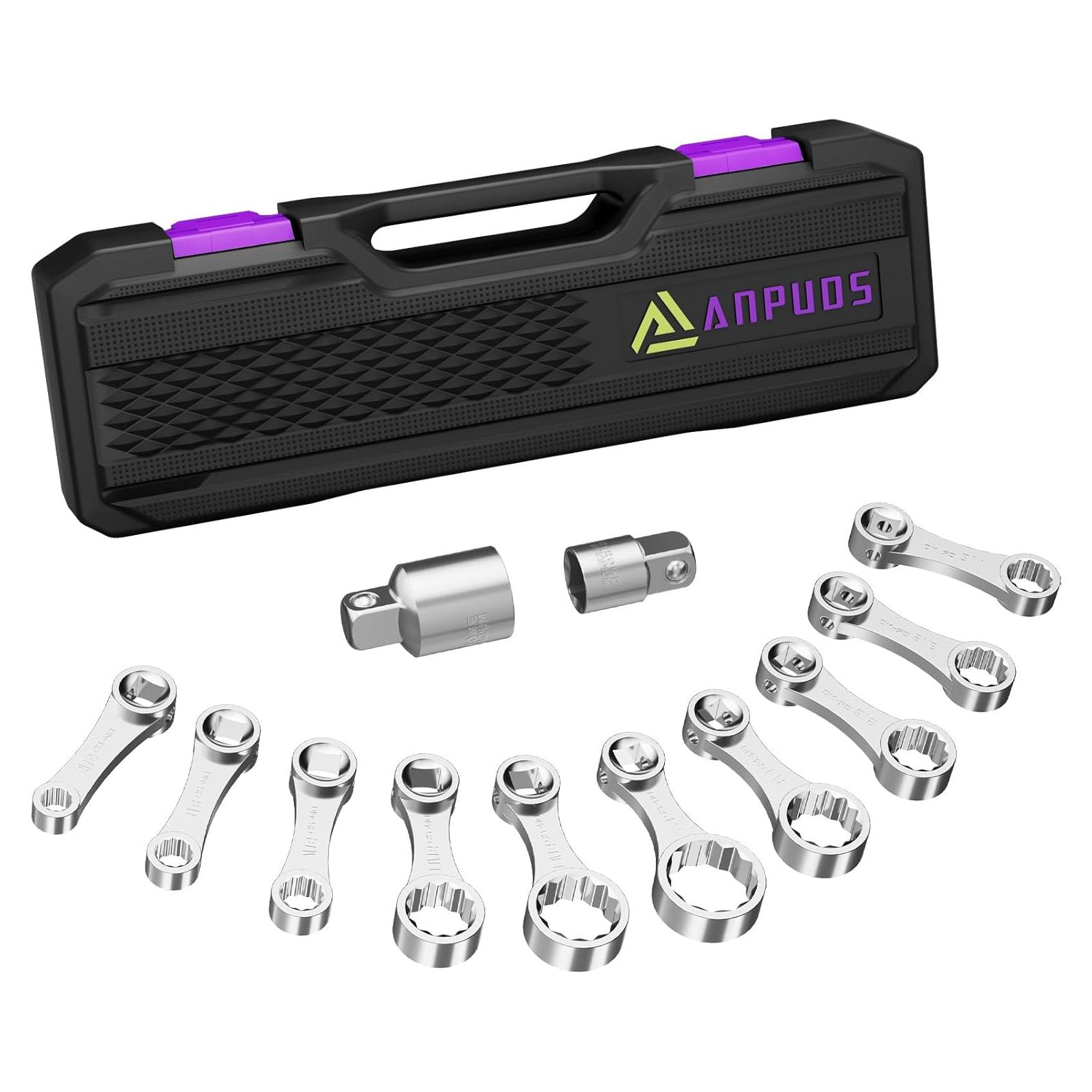 Juego de Adaptadores de Torque ANPUDS 12 Piezas SAE 3/8"