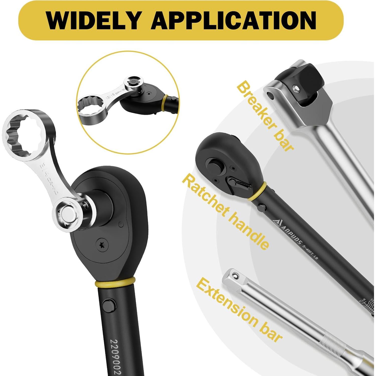 Juego de Adaptadores de Torque ANPUDS 12 Piezas SAE 3/8"