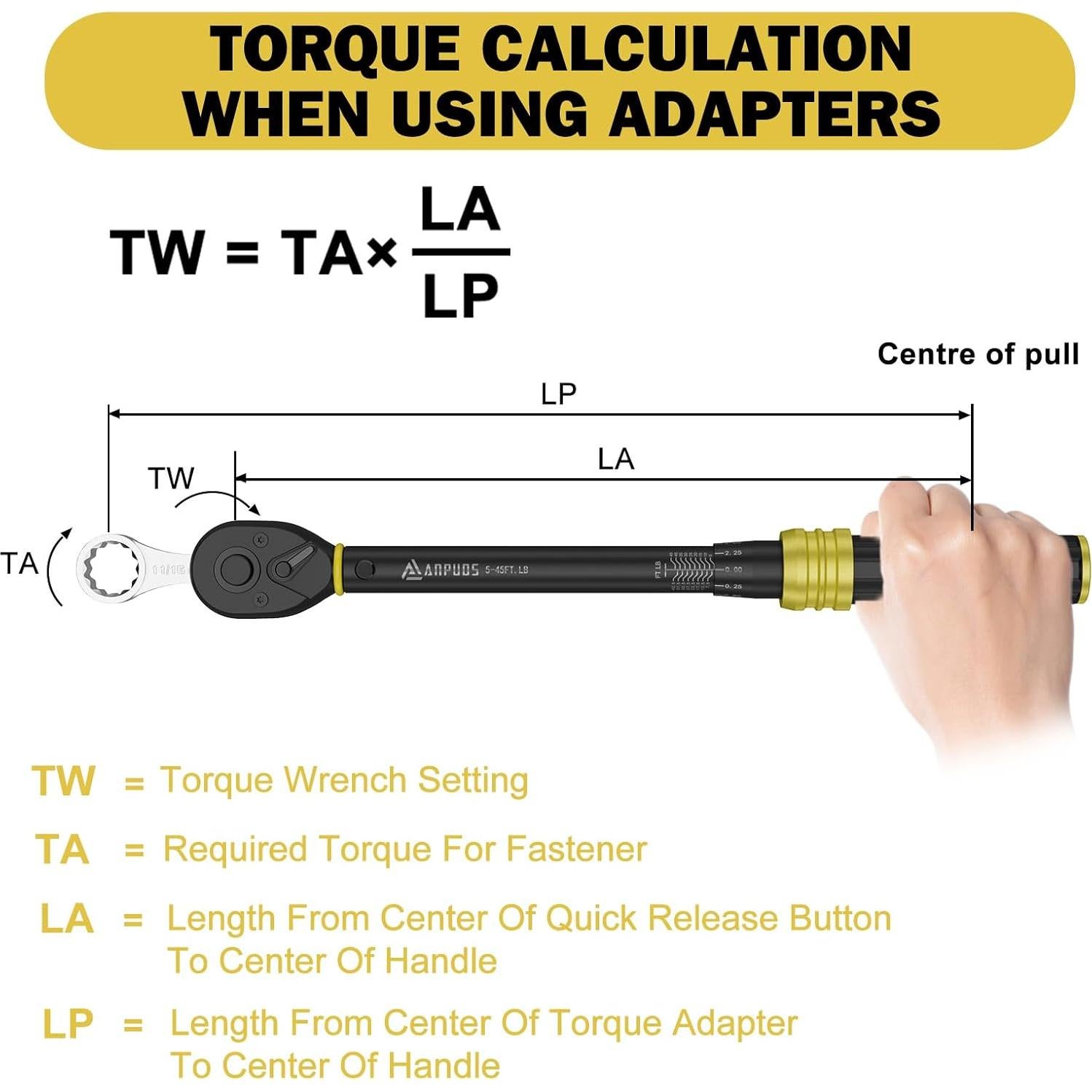Juego de Adaptadores de Torque ANPUDS 12 Piezas SAE 3/8"