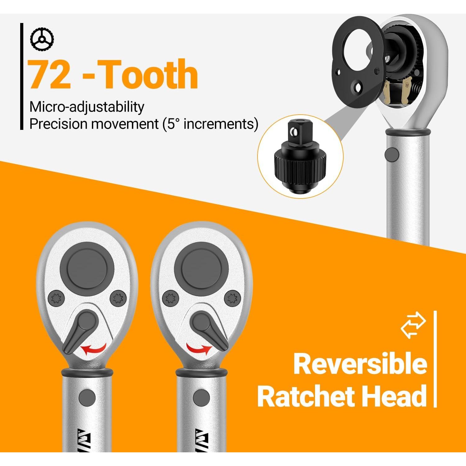 Juego de Llaves de Torque WAXTRON 3 Piezas 1/4 3/8 1/2" 230 Nm