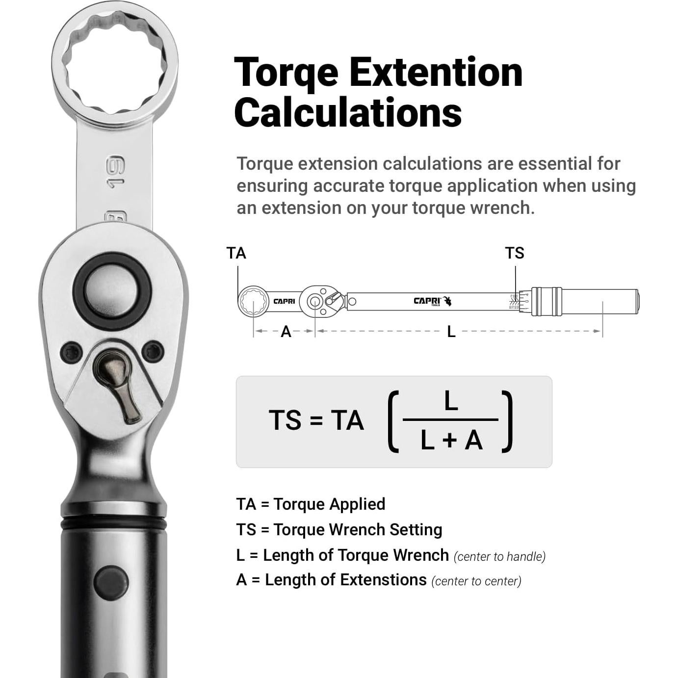 Adaptador de Torque 1/2" Capri Tools 3/4" 12 Puntos
