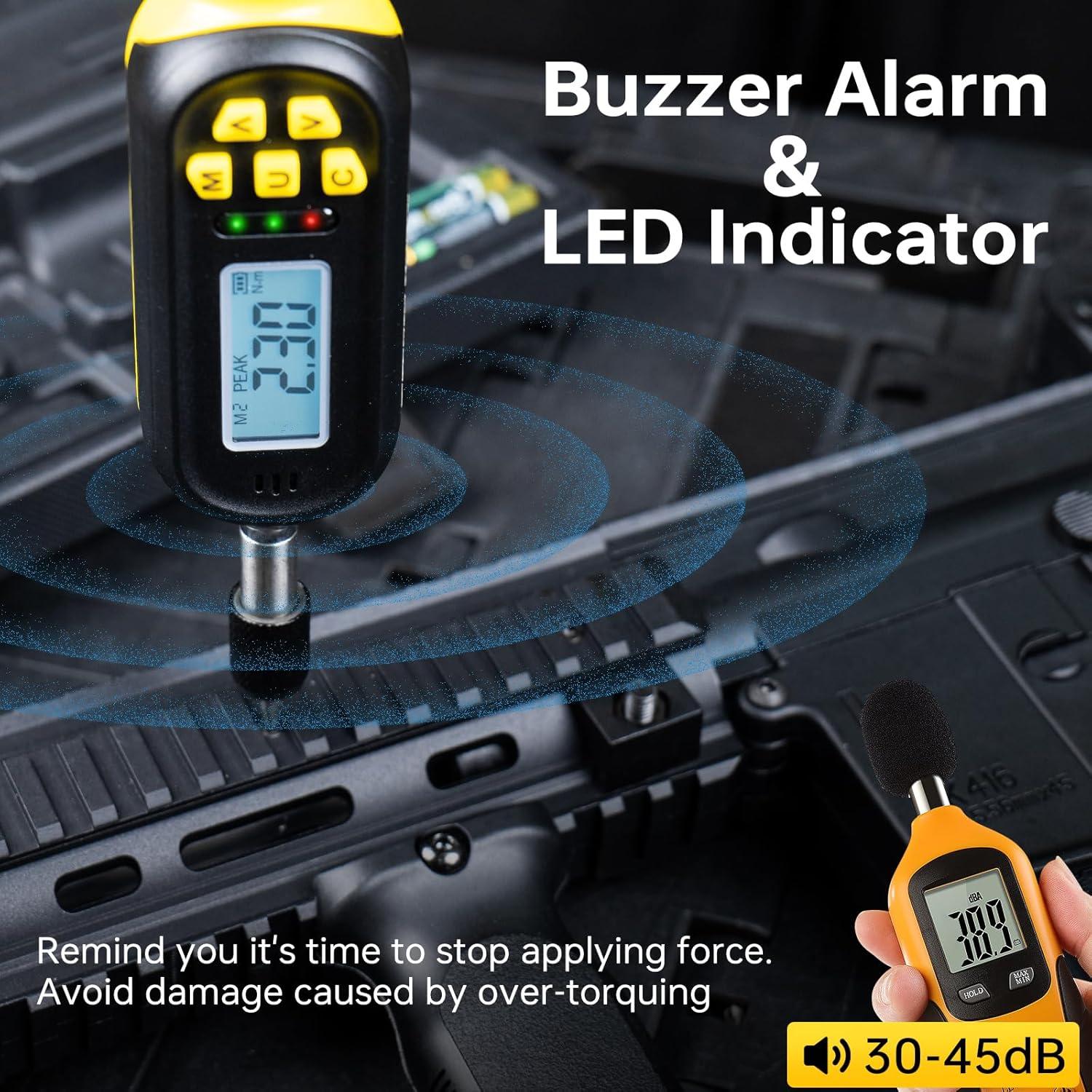 Juego de Destornillador de Par Digital YIYEIE 32PCS 0.3-6 Nm