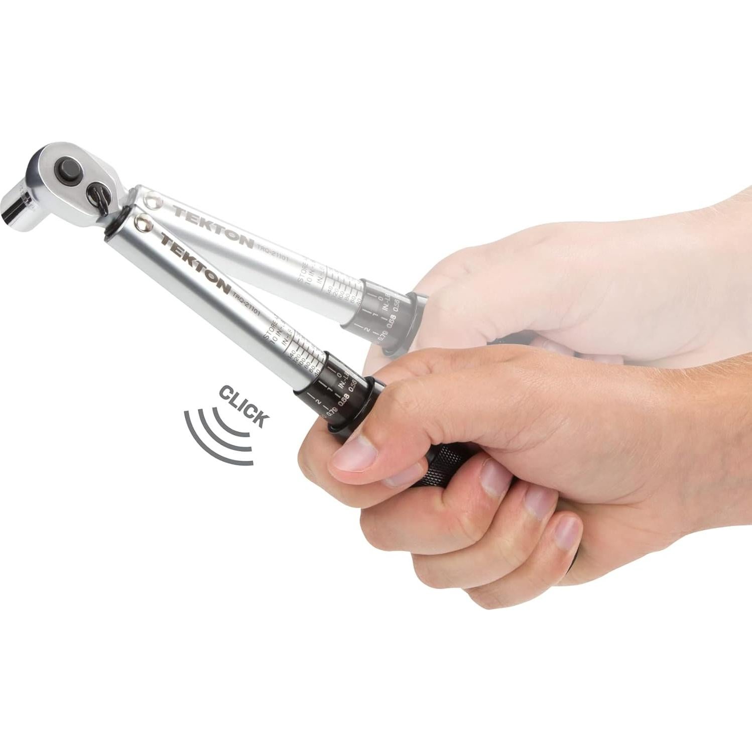 Llave de Torque de Click TEKTON 1/4" Doble Dirección 10-150 in-lb