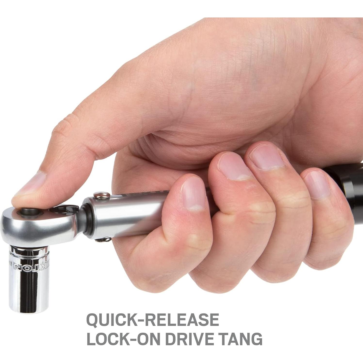 Llave de Torque de Click TEKTON 1/4" Doble Dirección 10-150 in-lb